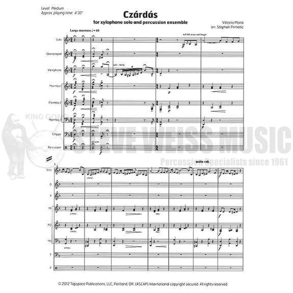 Monti-Czardas arr. Primatic (SP)-Solo X/B/V/2-3M/3T/P