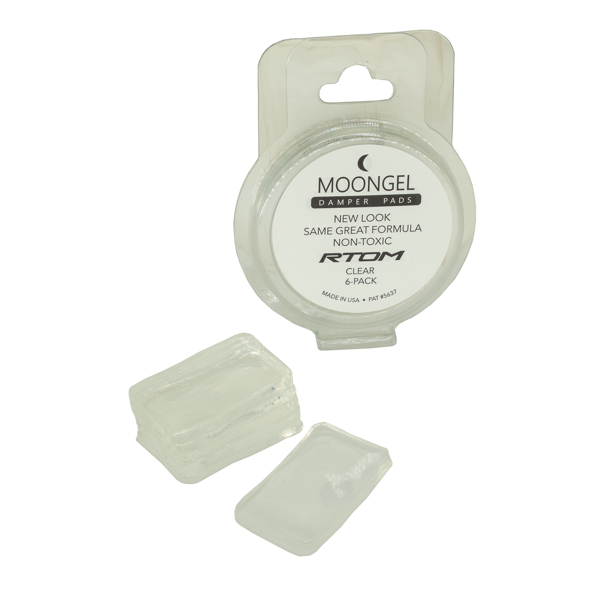 Moongel Damper Pads Clear - Set of 6 with Case