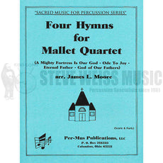 Moore, J. L. (arr.)-Four Hymns for Mallet Quartet (SP)-4 keyboards