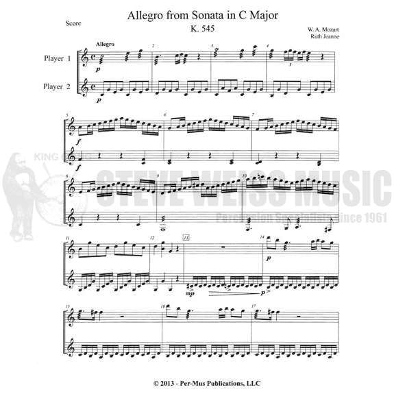 Mozart-Allegro from Sonata in C K. 545 (SP)-2 mall. inst.