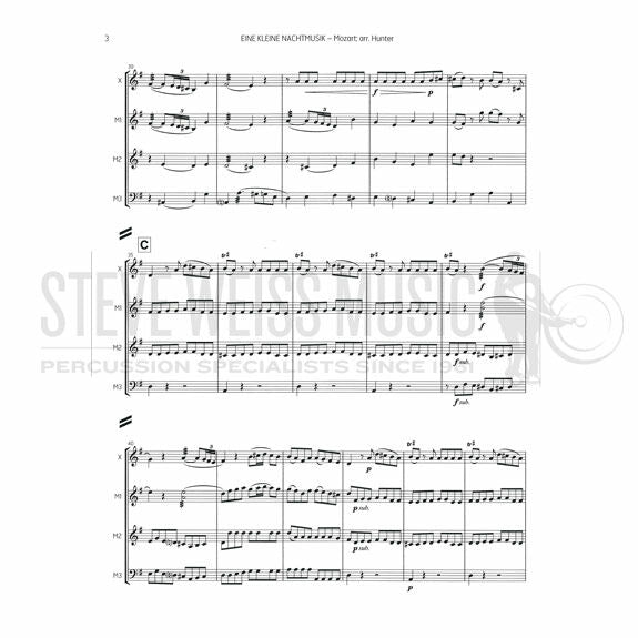 Mozart-Eine Kleine Nachtmusik Mvt.1 arr. Hunter (SP)-X/ 2-3M