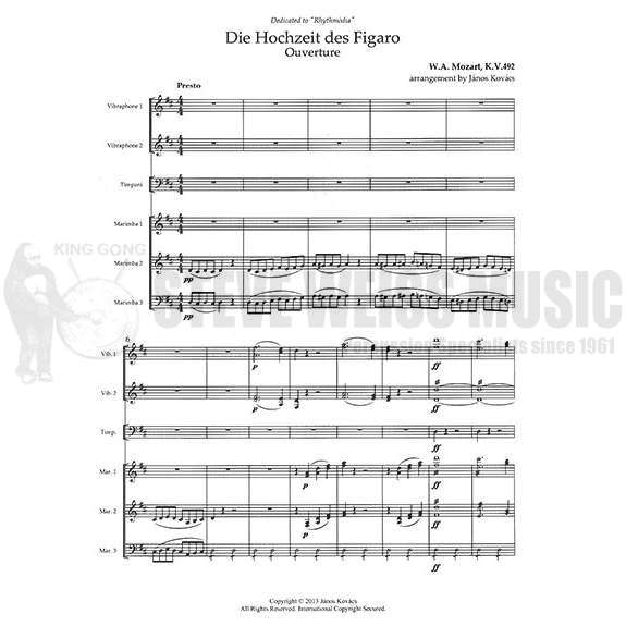 Mozart-Marriage of Figaro Overture arr. Kovacs (SP)-2V/3M /2T
