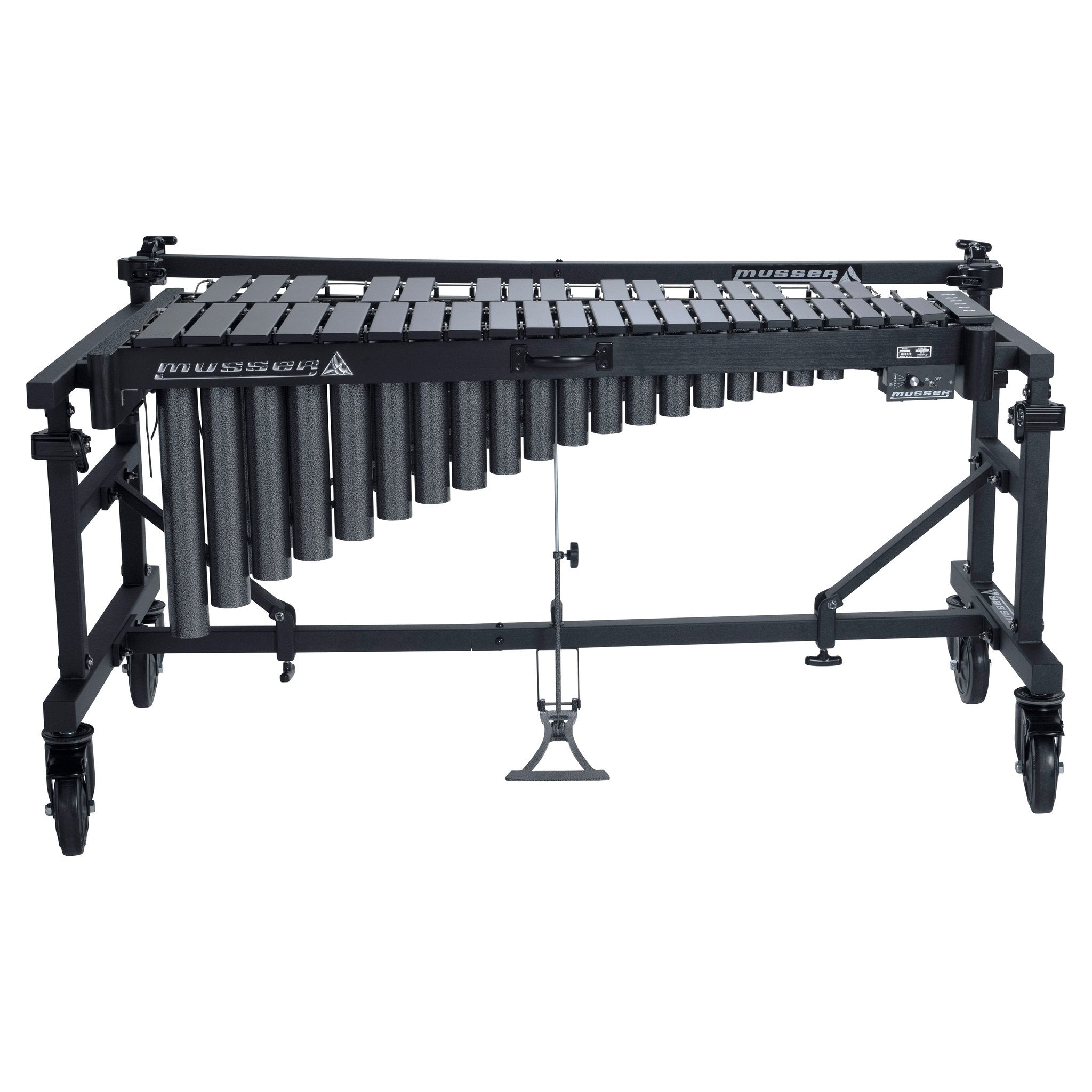 MU2AV30M Musser 3 octave Ultimate 2.0 vibraphone with black bars player side view