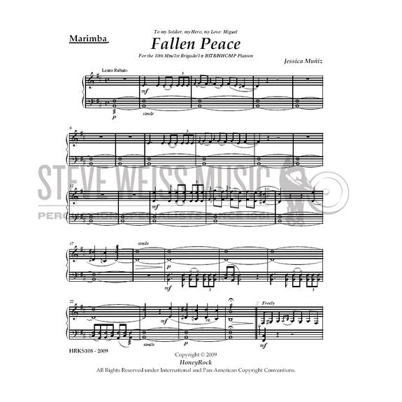 Muniz-Fallen Peace For Marimba & String Quartet