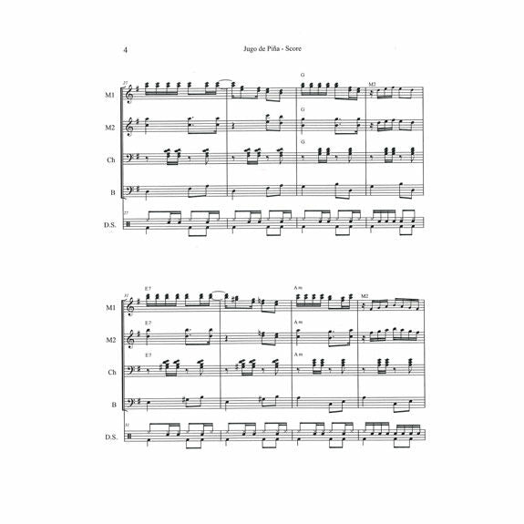 Nicely (arr.)-Jugo de Pina (Mexican cumbia by Domingo Rullo) (SP)-4M/DS