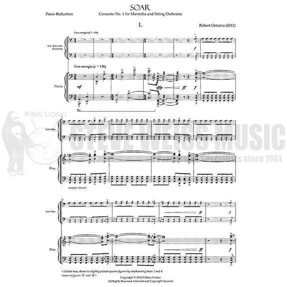 Oetomo-Soar: Concerto No. 1 for Marimba & String Orch. (M/PN red.)