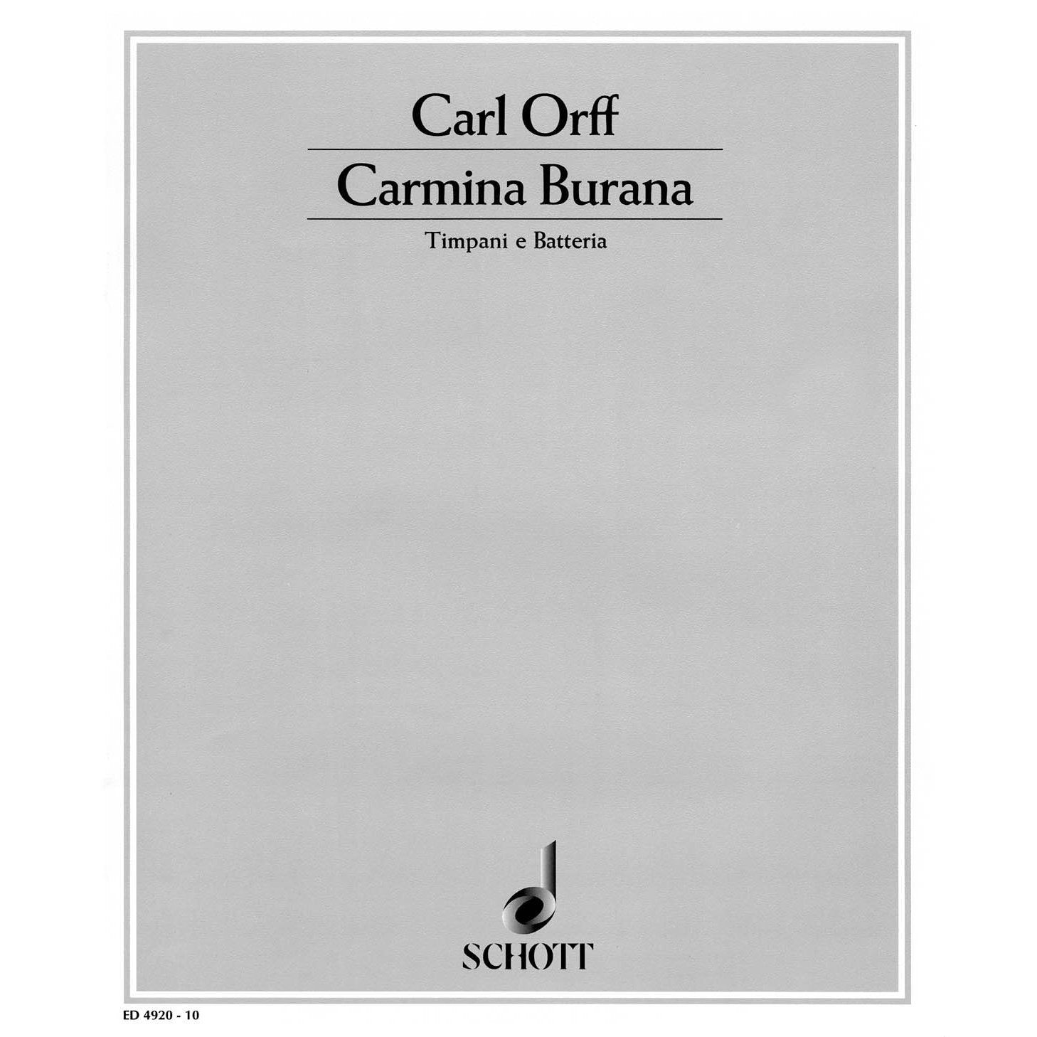 Orff-Carmina Burana : Timpani e Batteria