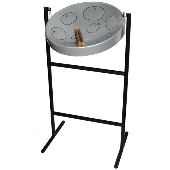Metal Z-Floor Stand Silver Jumbie Jam Steel Drum Educators 4-Pack