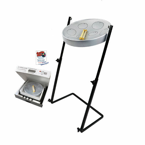 Panyard Jumbie Jam Steel Drum Package - Silver - With Z-Floor
