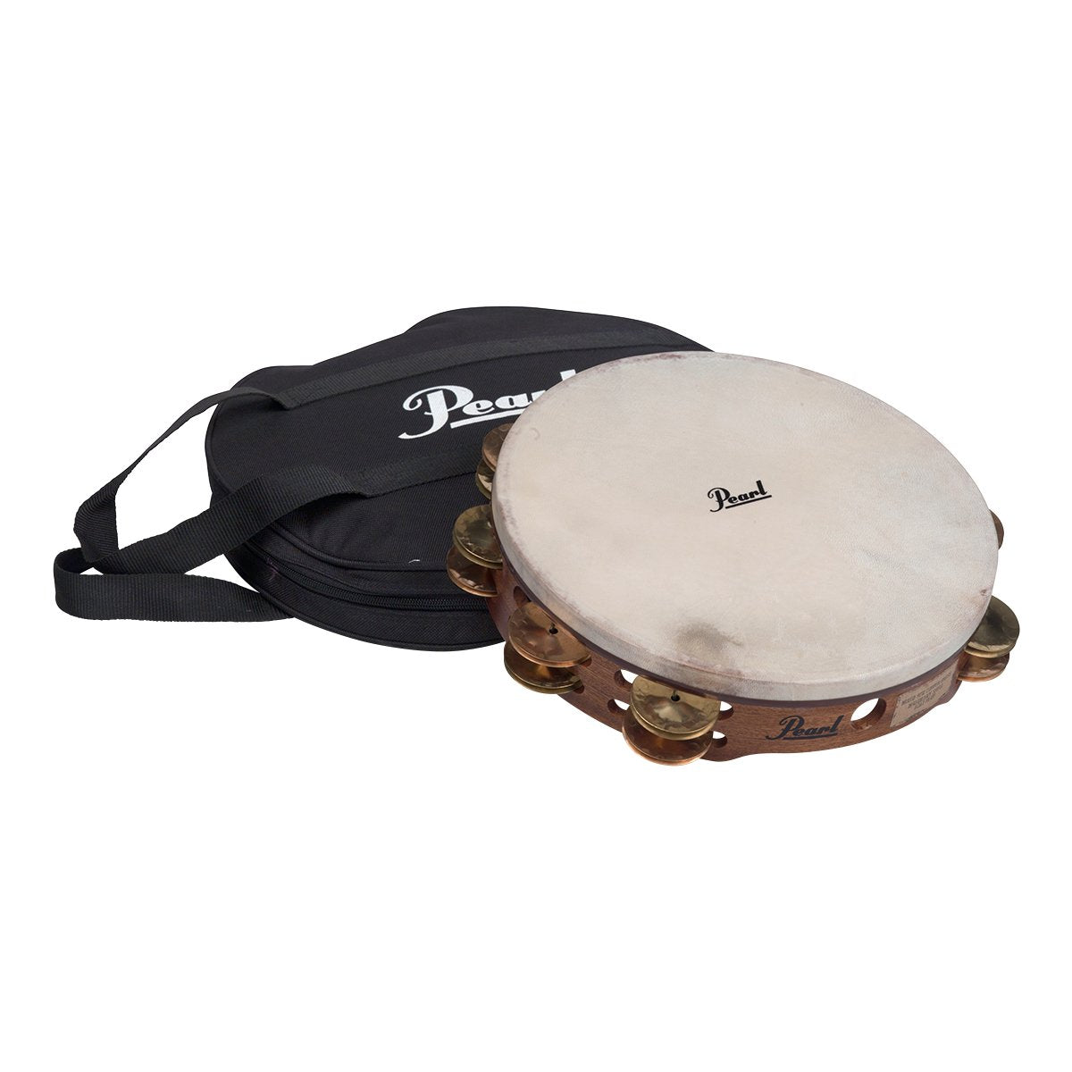 Pearl 10" Double Row Concert Tambourine - Copper & Brass Jingles-PETM1018CR