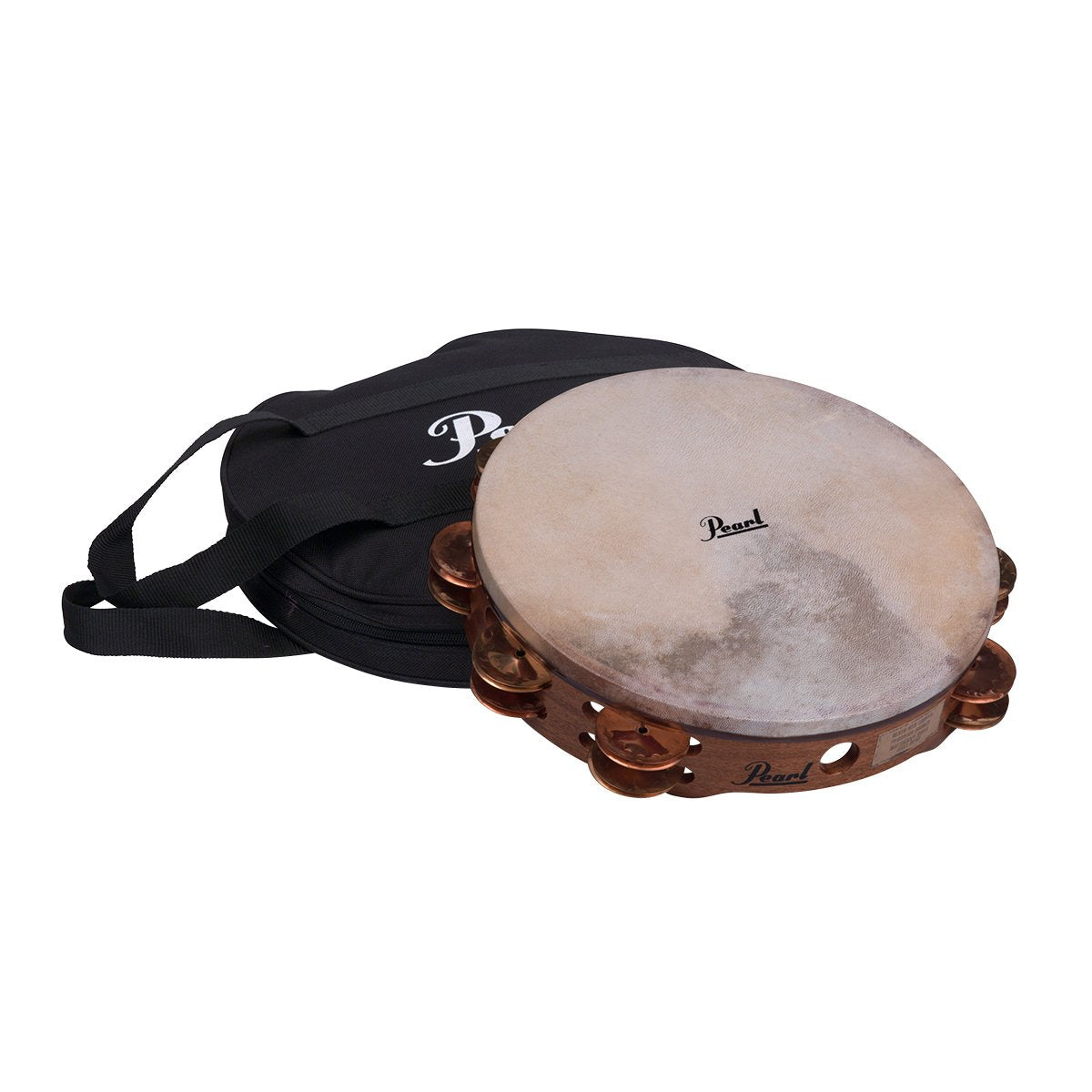 Pearl 10" Double Row Concert Tambourine - Copper & Phosphor Bronze-PETM1018CB