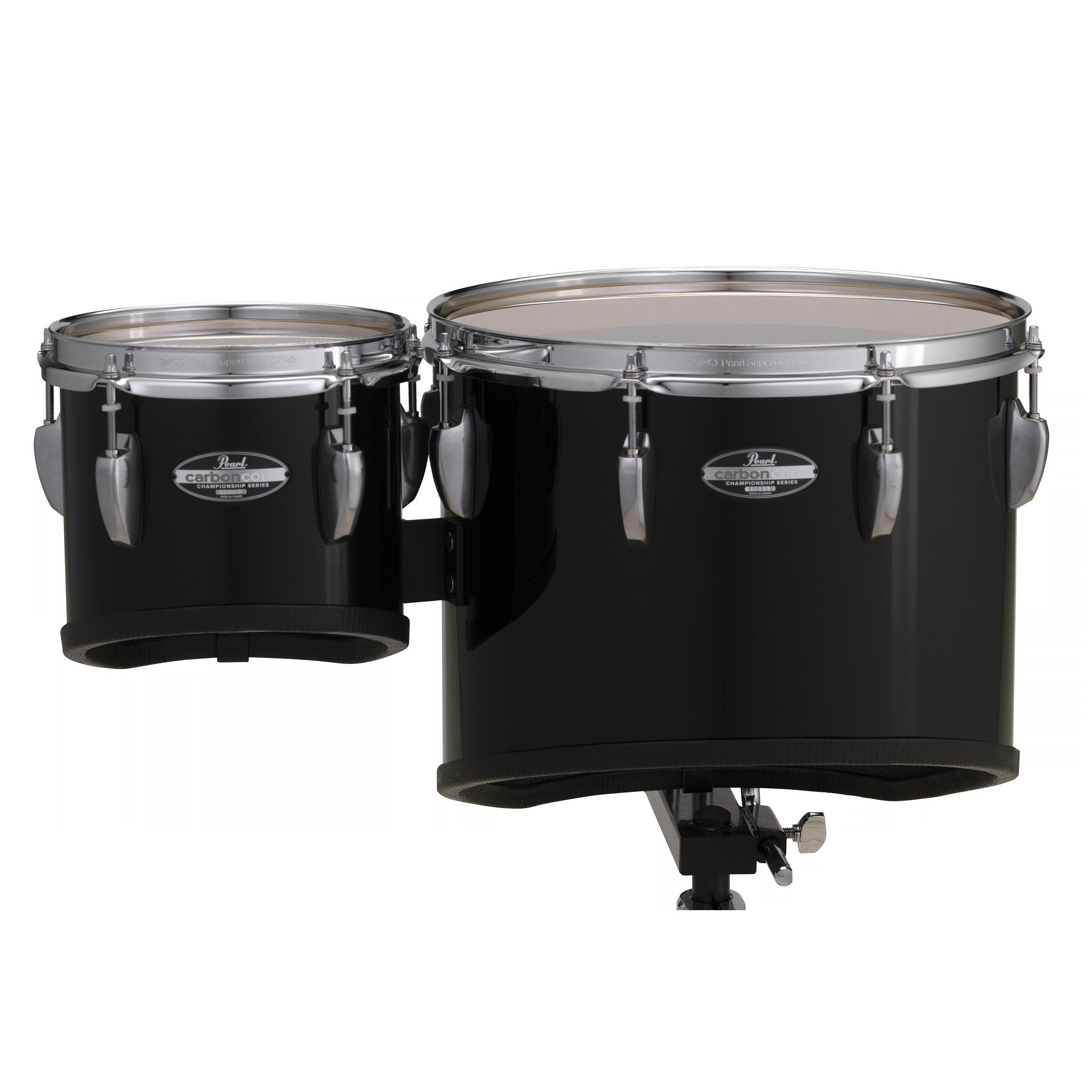 Pearl Carboncore Championship Series Set of 2 Marching Tenor Drums - Black Lacquer PMTCC148ST/A103