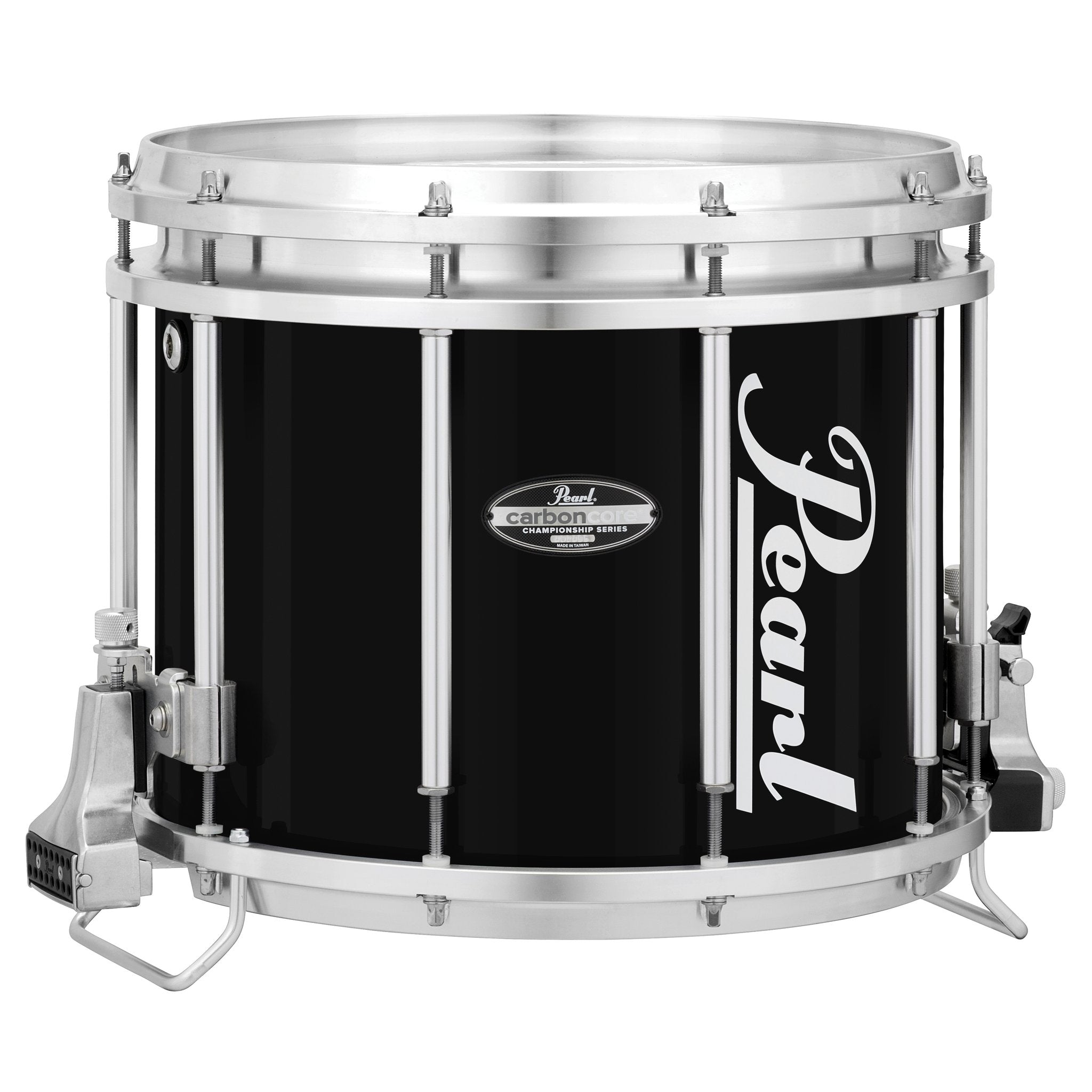 Pearl Championship Maple FFX CarbonCore Marching Snare Drum - 13" x 11" - Piano Black Lacquer