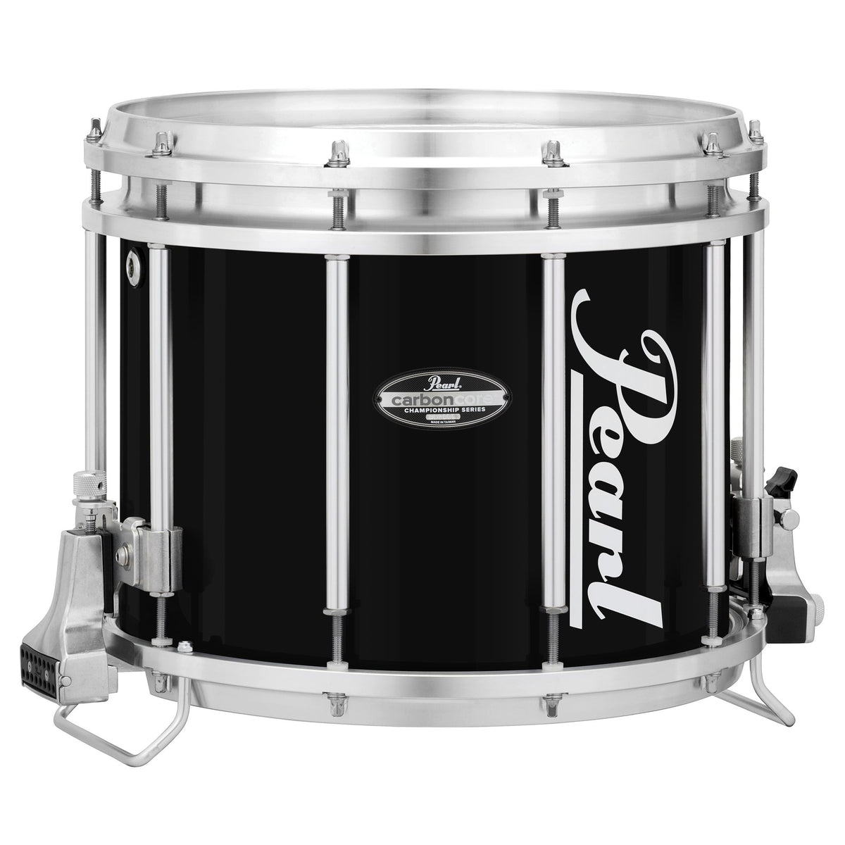Pearl Championship Maple FFX CarbonCore Marching Snare Drum - 13" x 11" - Piano Black Lacquer