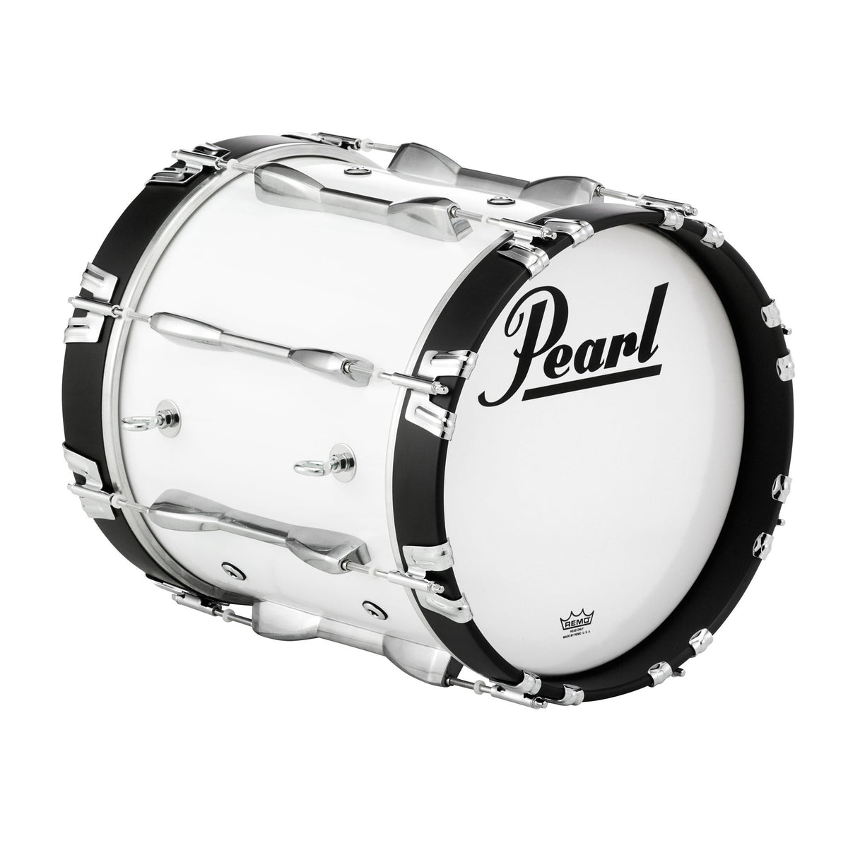 Pearl Championship Marching Bass Drum - 14" x 14" - Pure White - PBDM1414/A33 eye hook view