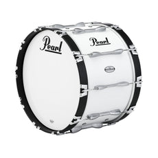 Pearl Championship Marching Bass Drum - 22" x 14" - Pure White - PBDM2214/A33 badge view