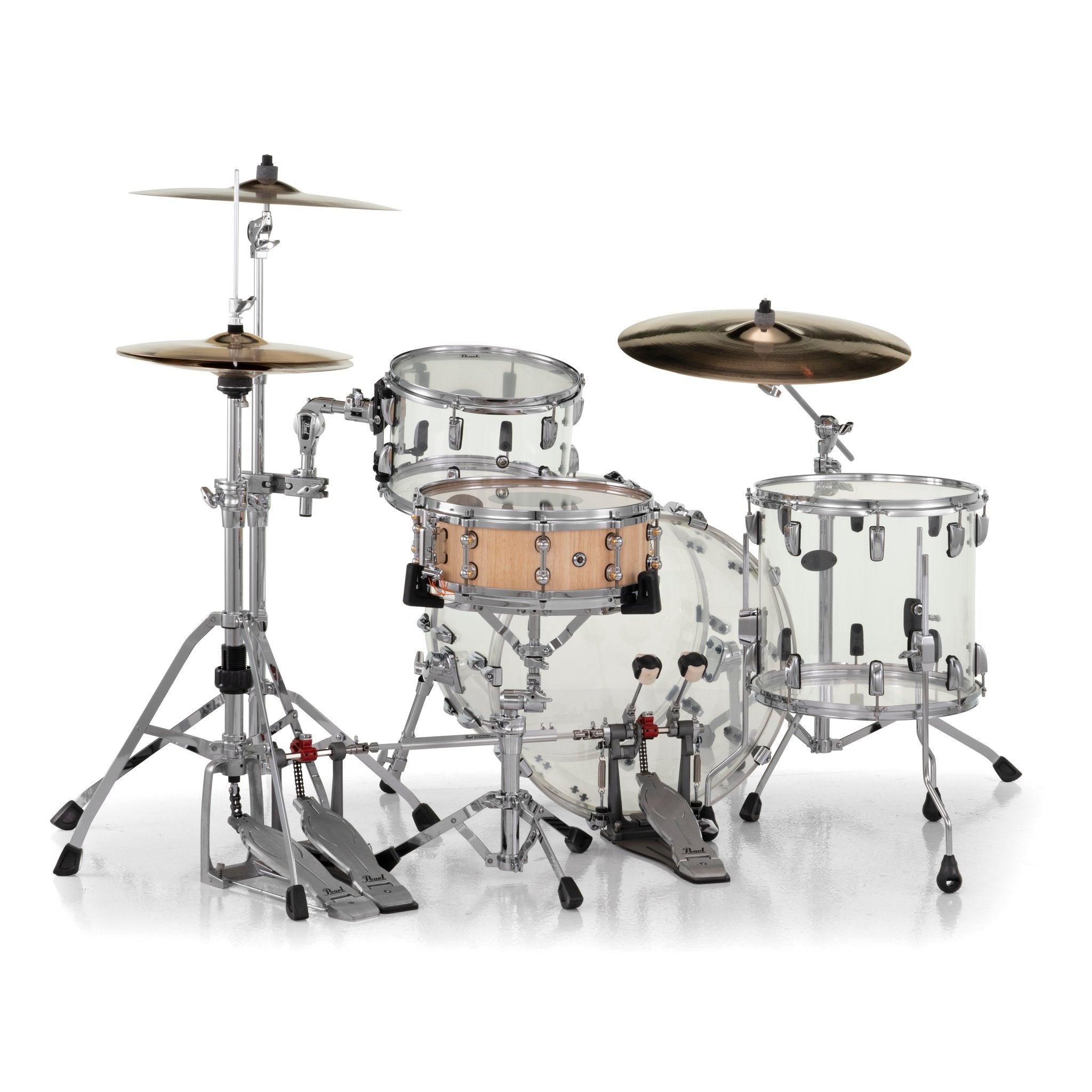 Pearl Crystal Beat 3-piece Drum Set Shell Pack - 20" Bass Drum - Ultra Clear - Image 5