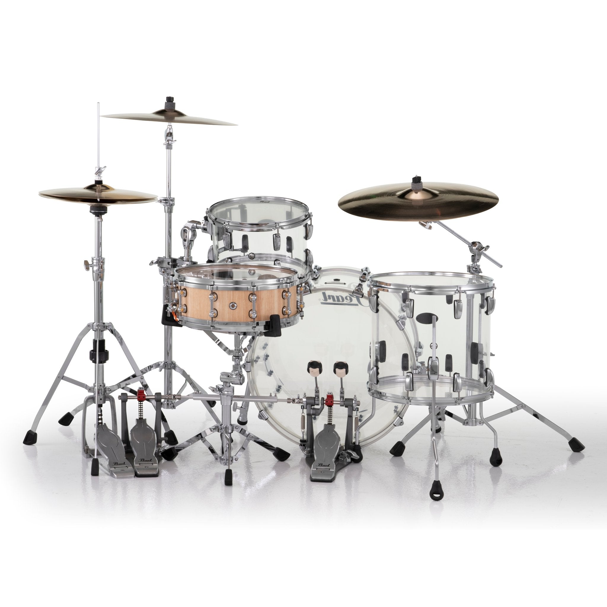 Pearl Crystal Beat 3-piece Drum Set Shell Pack - 20" Bass Drum - Ultra Clear - Image 6