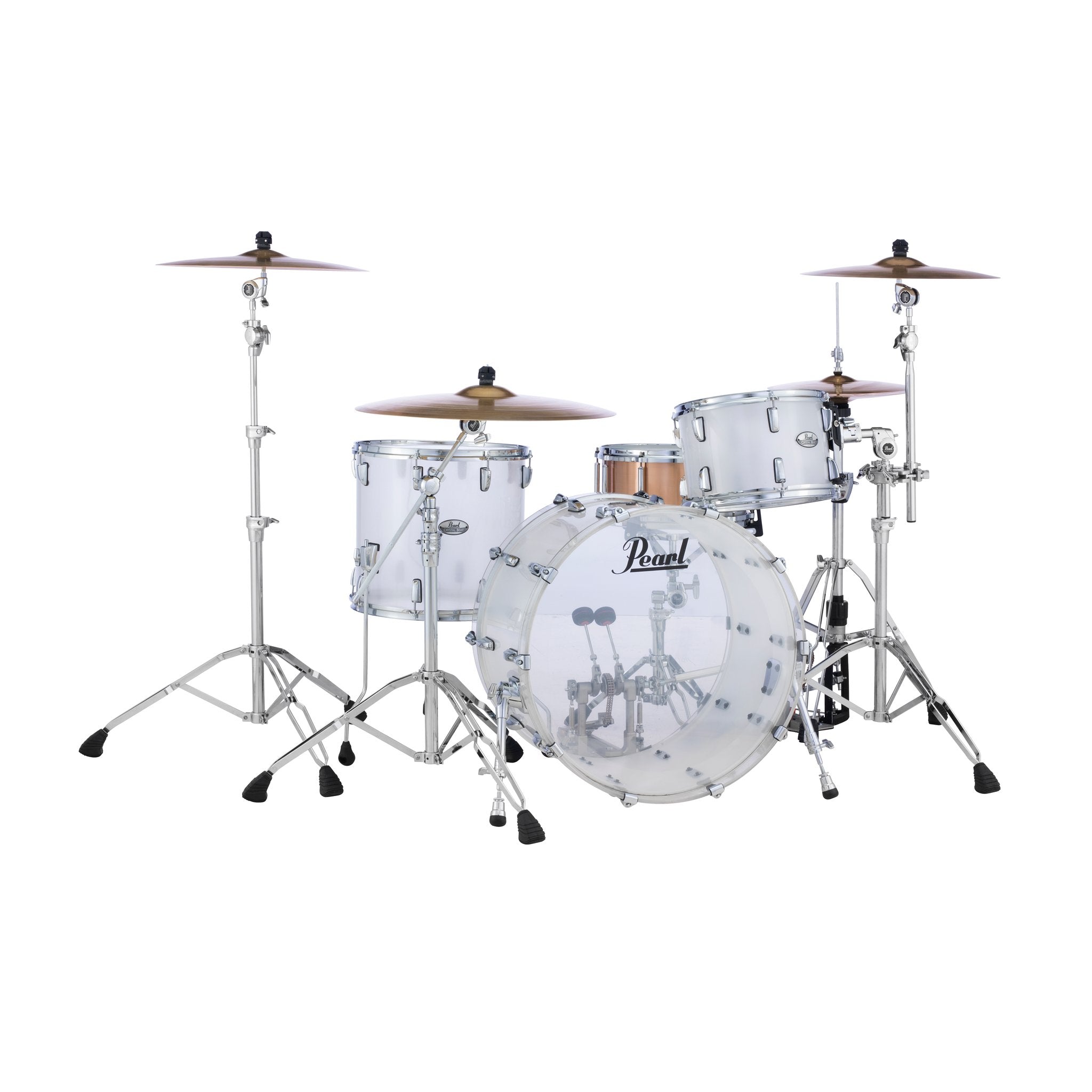 Pearl Crystal Beat 3-piece Drum Set Shell Pack - 24" Bass Drum - Frost Acrylic