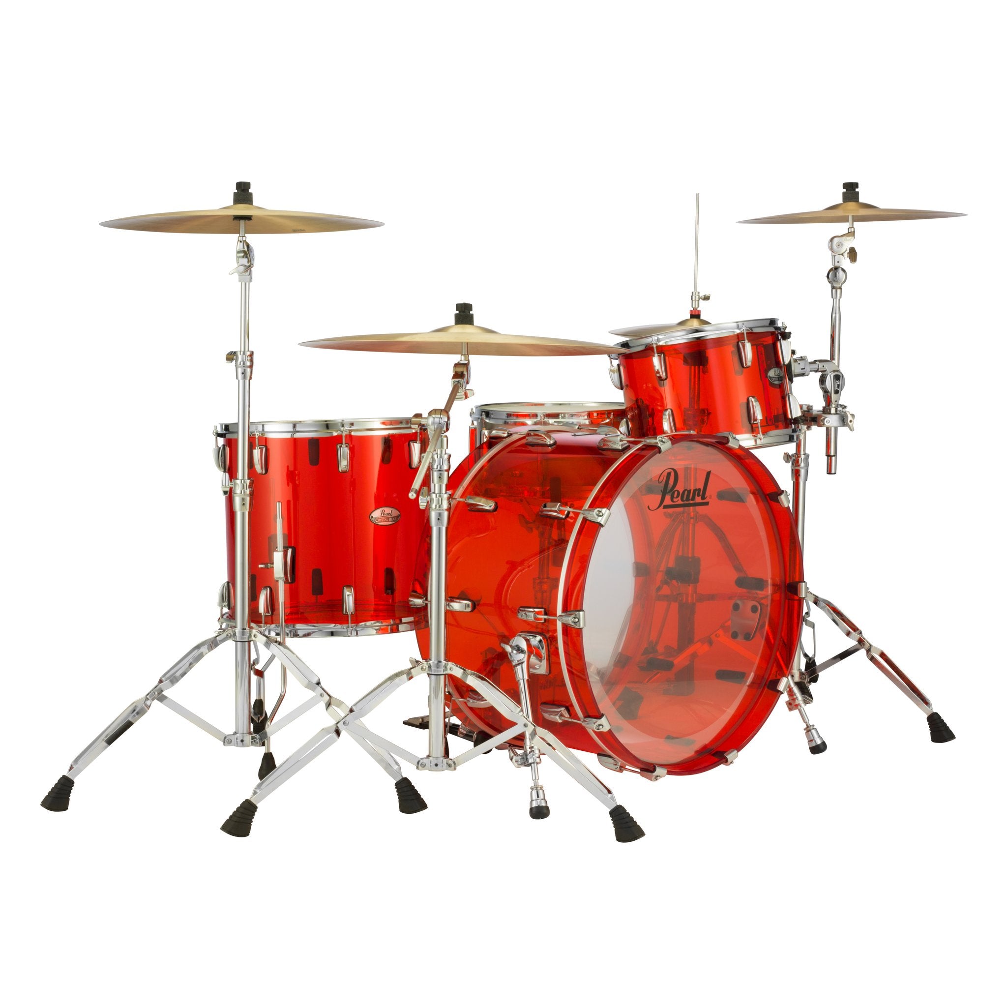Pearl Crystal Beat 3-piece Drum Set Shell Pack - 24" Bass Drum - Ruby Red PEA-CRB543P/C731