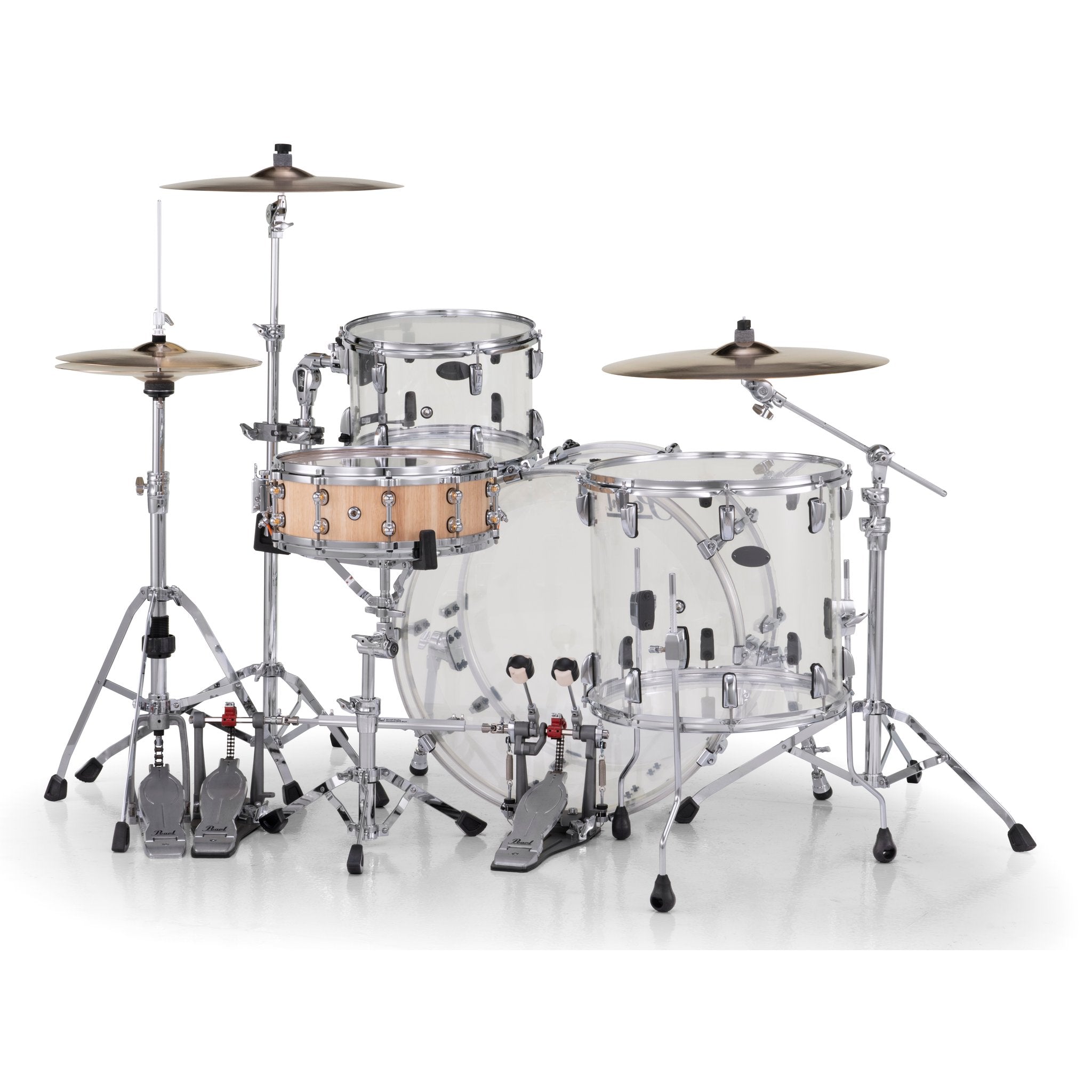 Pearl Crystal Beat 3-piece Drum Set Shell Pack - 24" Bass Drum - Ultra Clear - Image 3