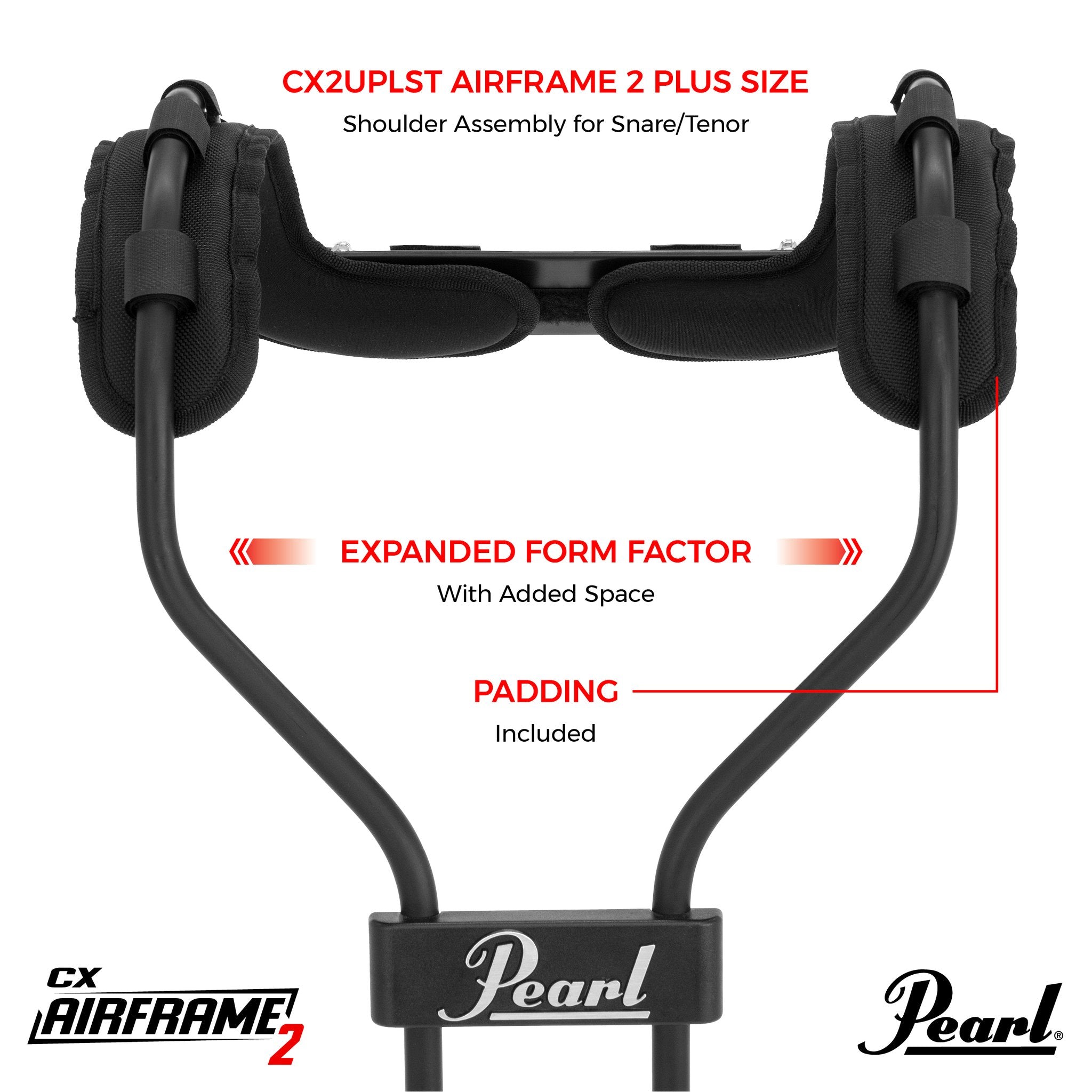 Pearl CX2 Air Frame Plus Size Add On Accessory for Snare or Tenor Carriers - Image 3