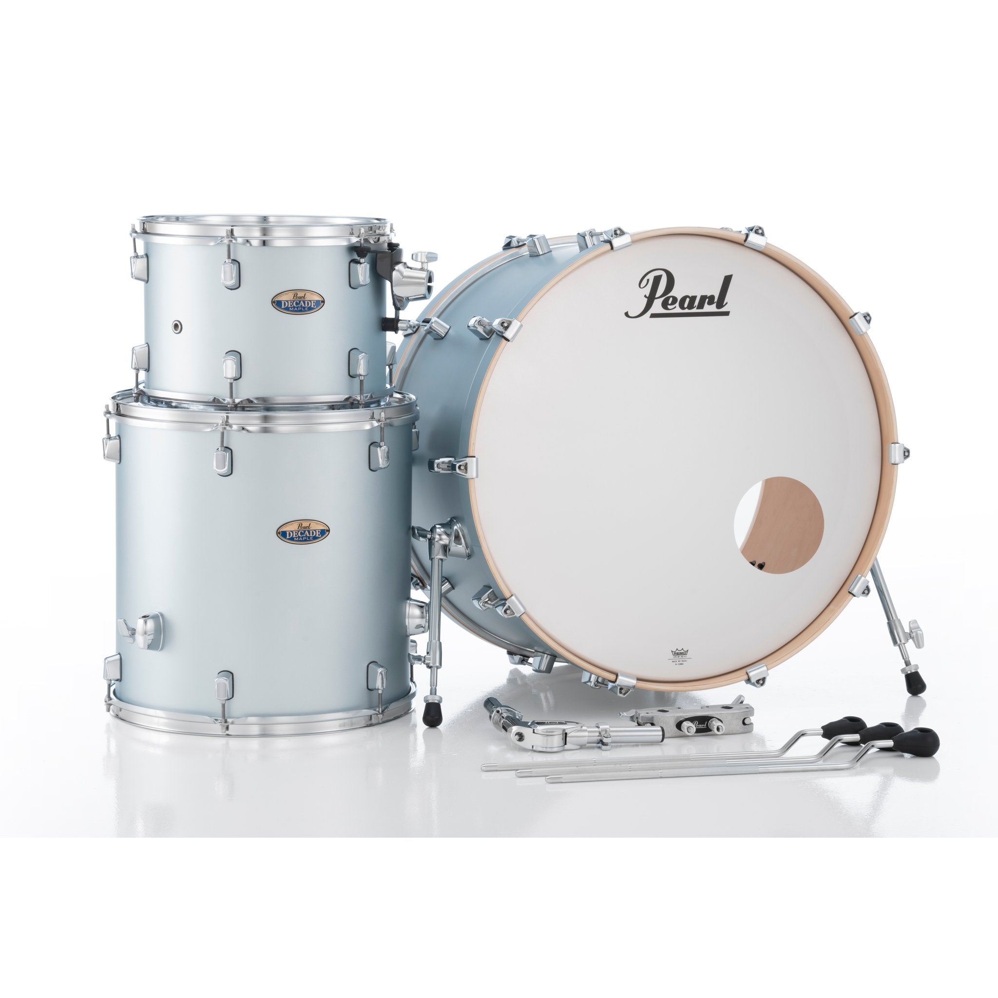 Pearl Decade Maple 3-piece Drum Set Shell Pack - 24" Bass Drum - Blue Mirage - Image 3