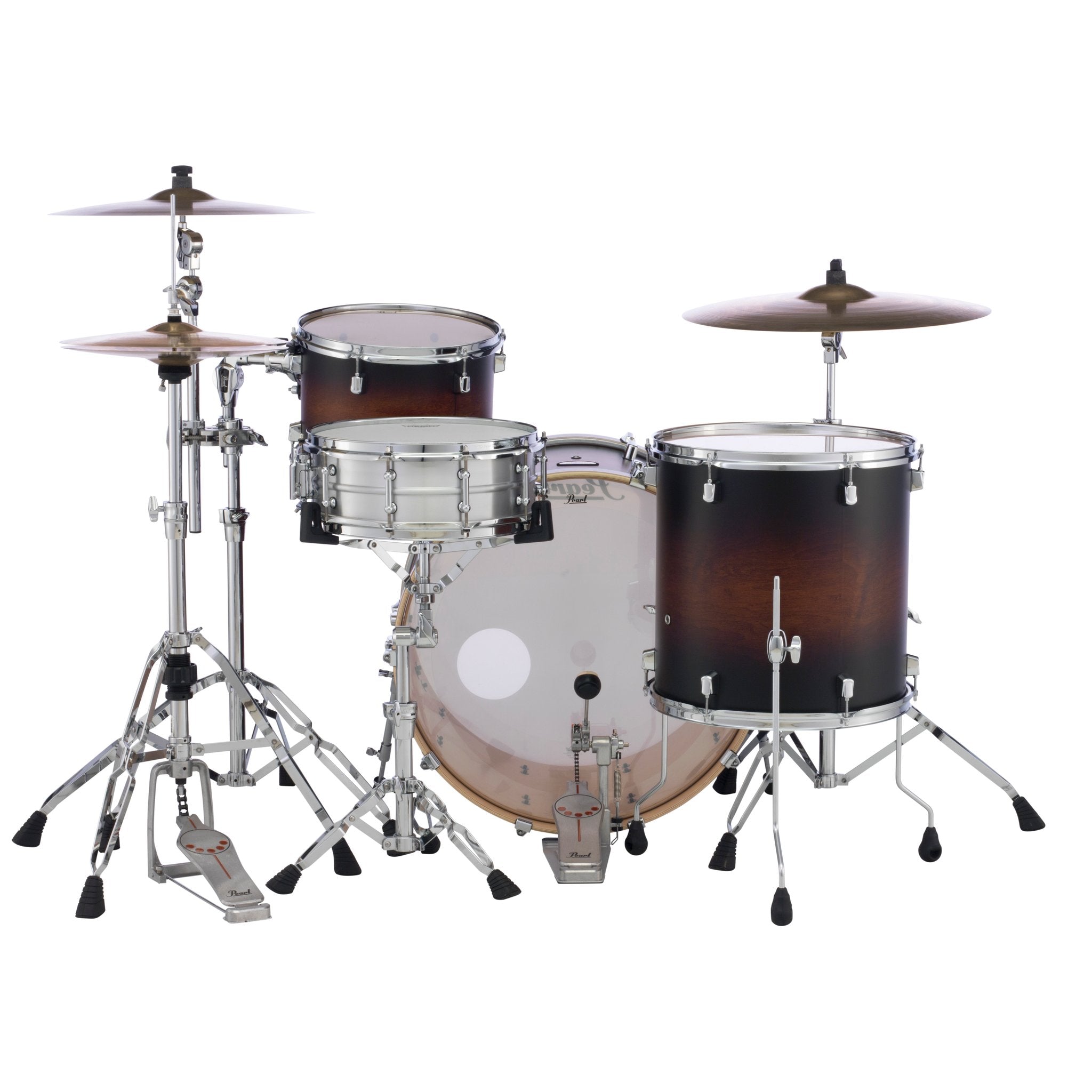 Pearl Decade Maple 3-piece Drum Set Shell Pack - 24" Bass Drum - Satin Brown Burst - Image 3