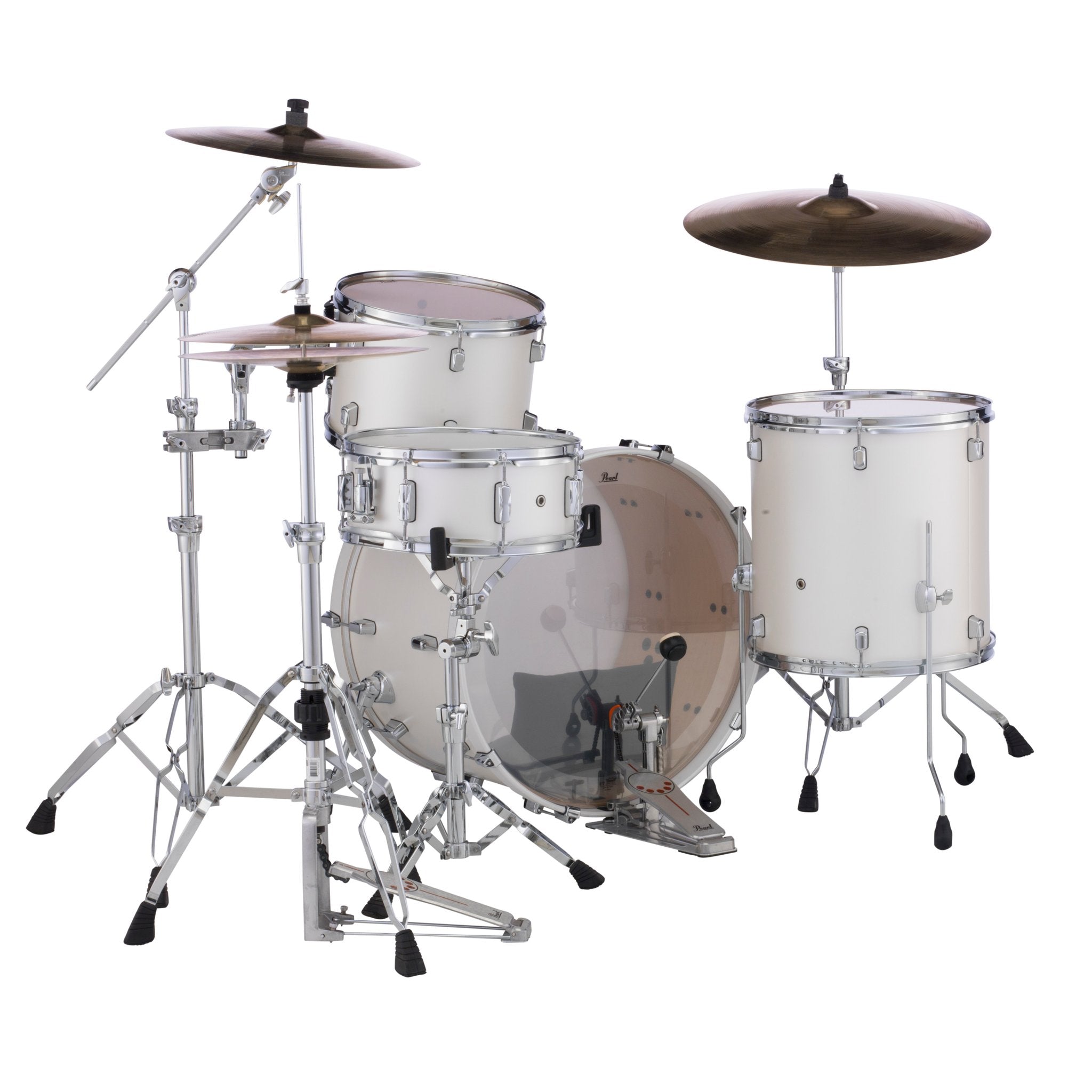 Pearl Decade Maple 3-piece Drum Set Shell Pack - 24" Bass Drum - White Satin Pearl - Image 3