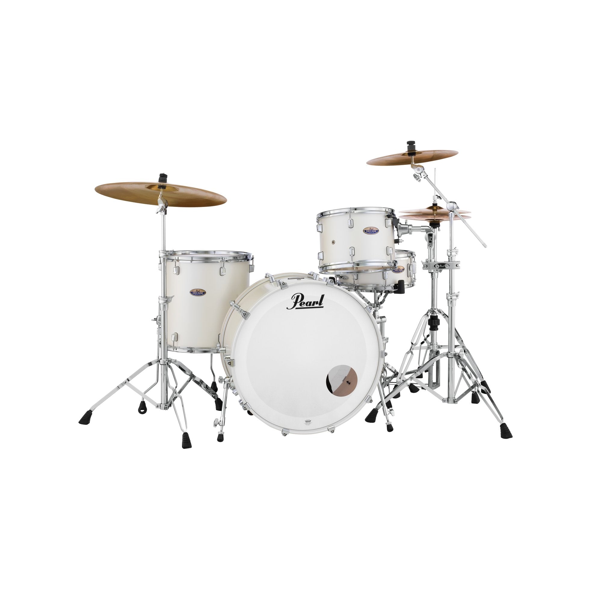 Pearl Decade Maple 3-piece Drum Set Shell Pack - 24" Bass Drum - White Satin Pearl - Image 4