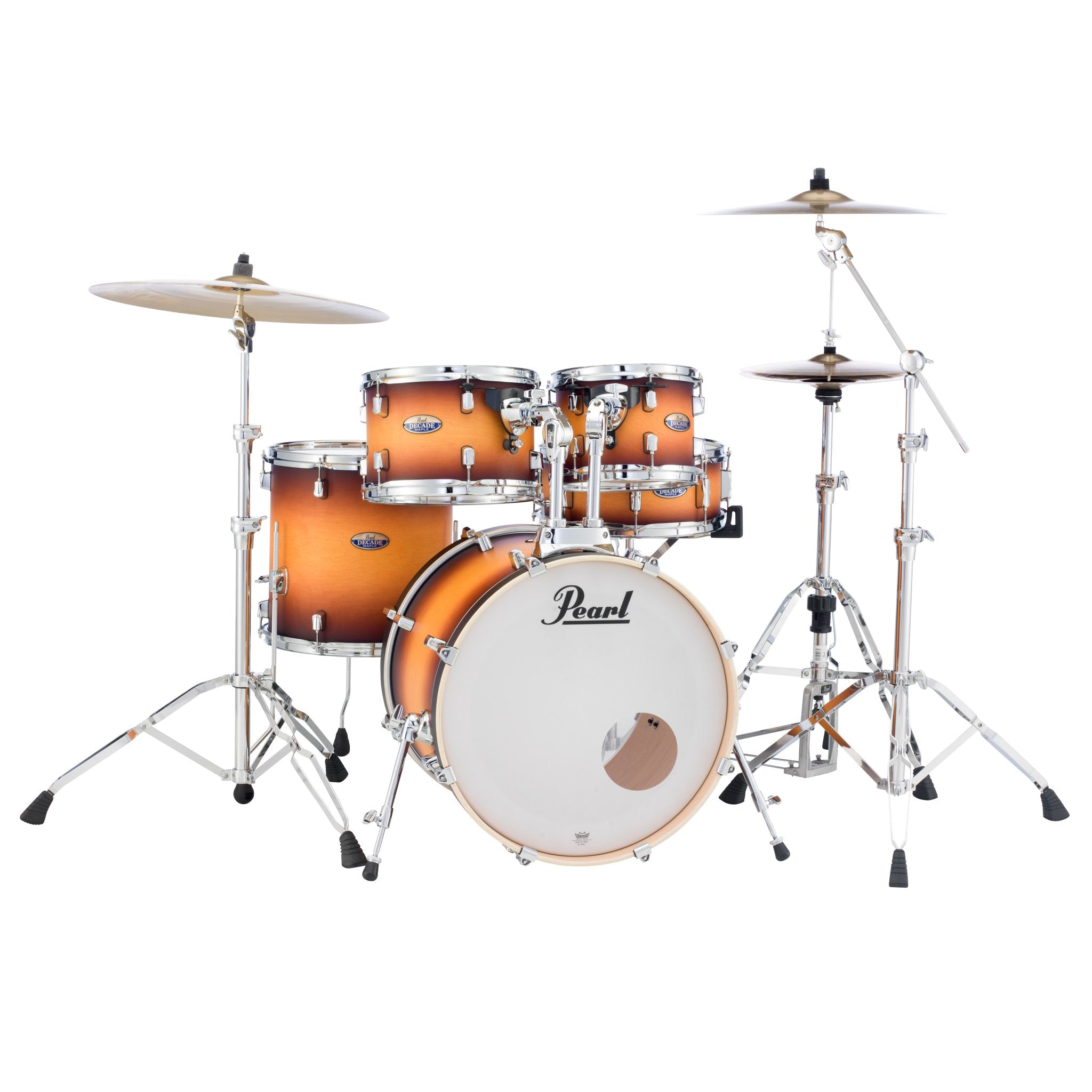 Pearl Decade Maple 5-piece Drum Set Shell Pack - 20" Bass Drum - Classic Satin Amburst - Image 1