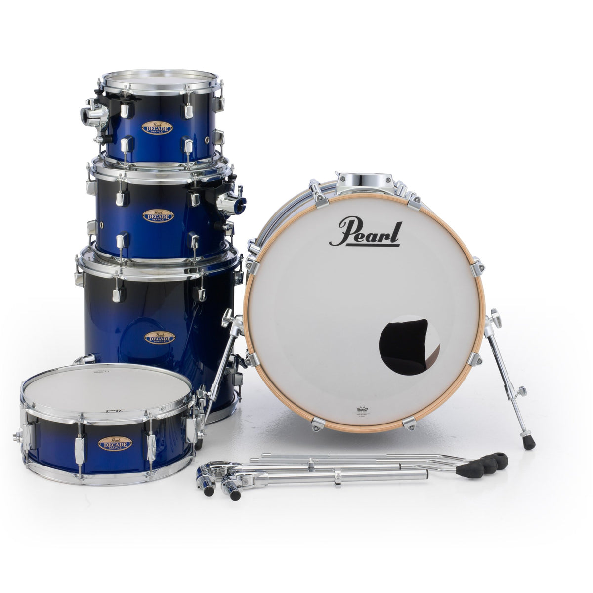Pearl Decade Maple 5-piece Drum Set Shell Pack - 20" Bass Drum - Kobalt Blue Fade - Image 4