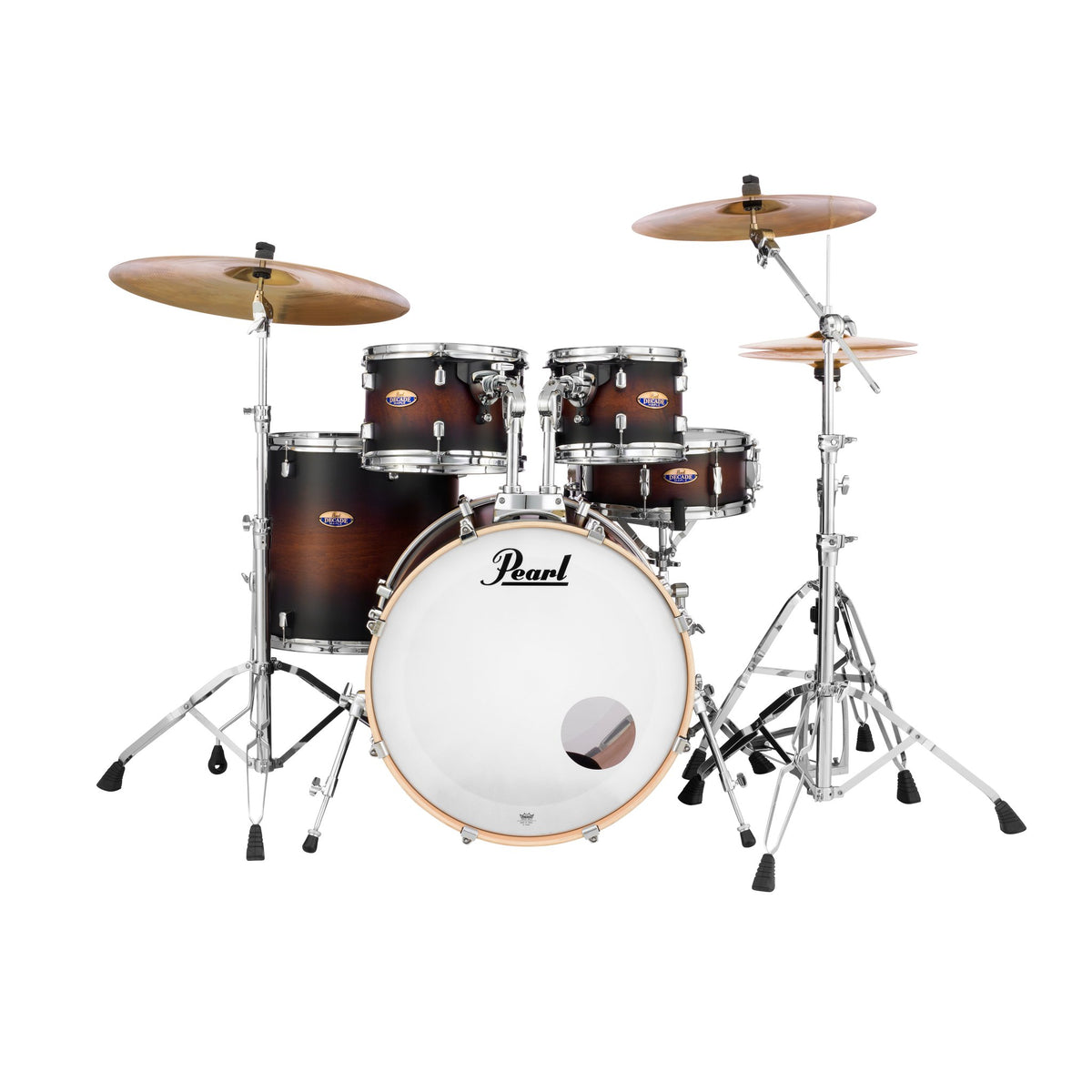 Pearl Decade Maple 5-piece Drum Set Shell Pack - 20" Bass Drum - Satin Brown Burst - Image 2