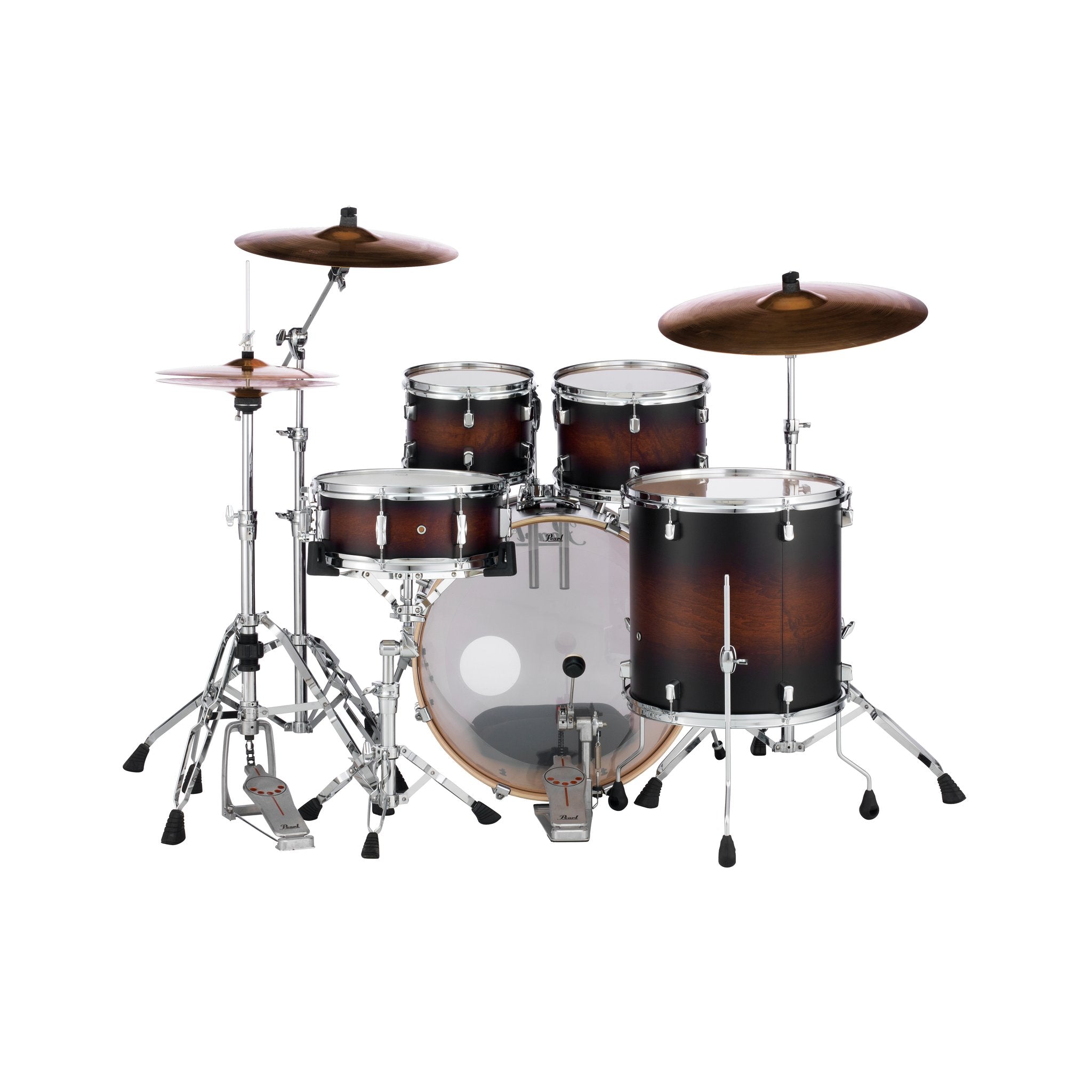 Pearl Decade Maple 5-piece Drum Set Shell Pack - 22" Bass Drum - Satin Brown Burst - Image 3
