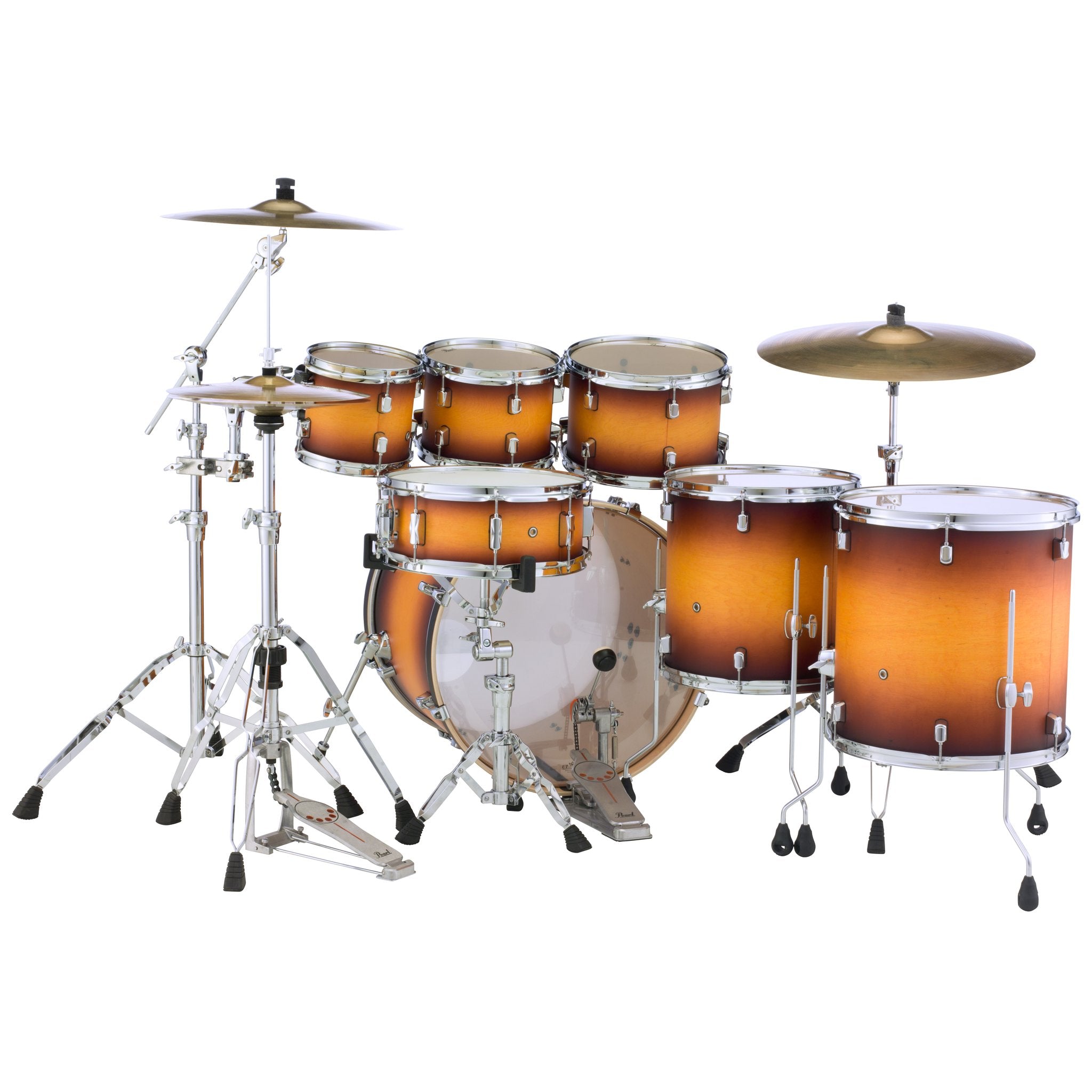 Pearl Decade Maple 7-piece Drum Set Shell Pack - 22" Bass Drum - Classic Satin Amburst - Image 2