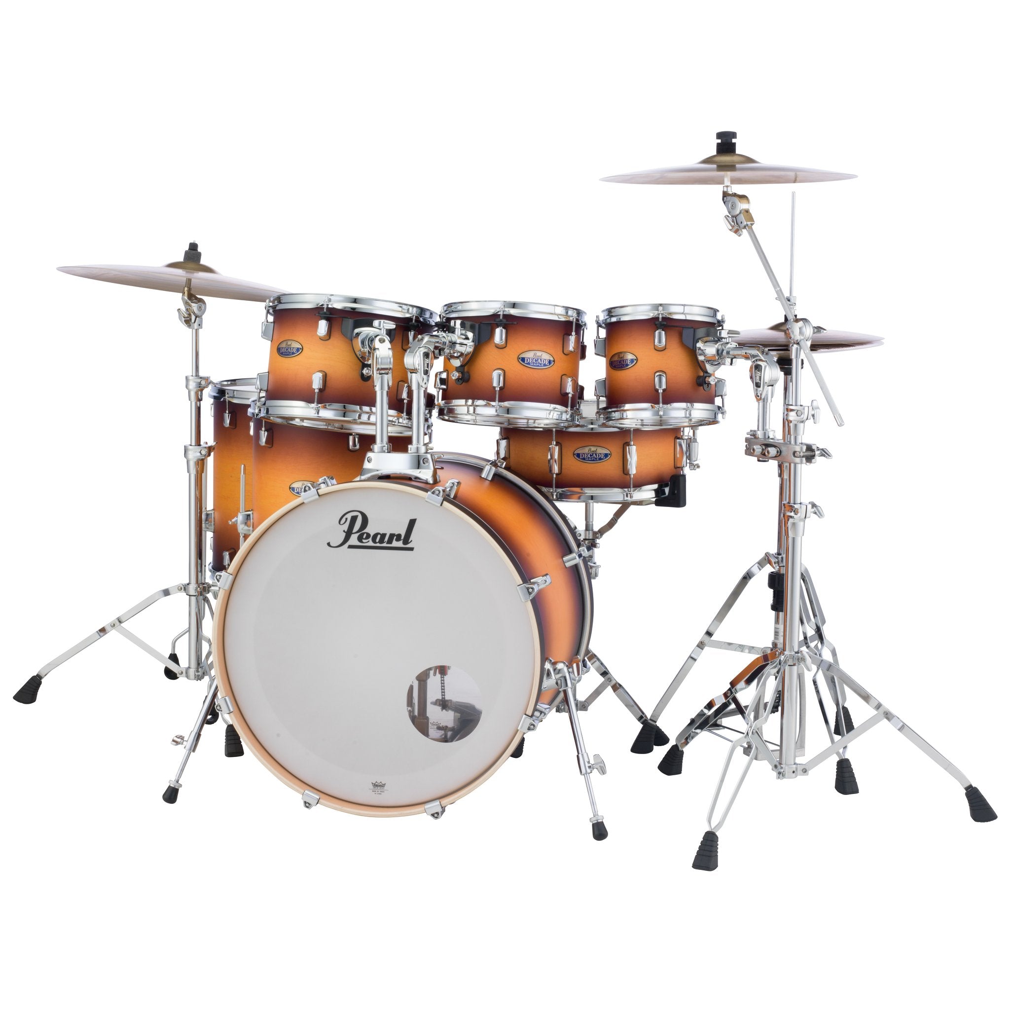 Pearl Decade Maple 7-piece Drum Set Shell Pack - 22" Bass Drum - Classic Satin Amburst - Image 1