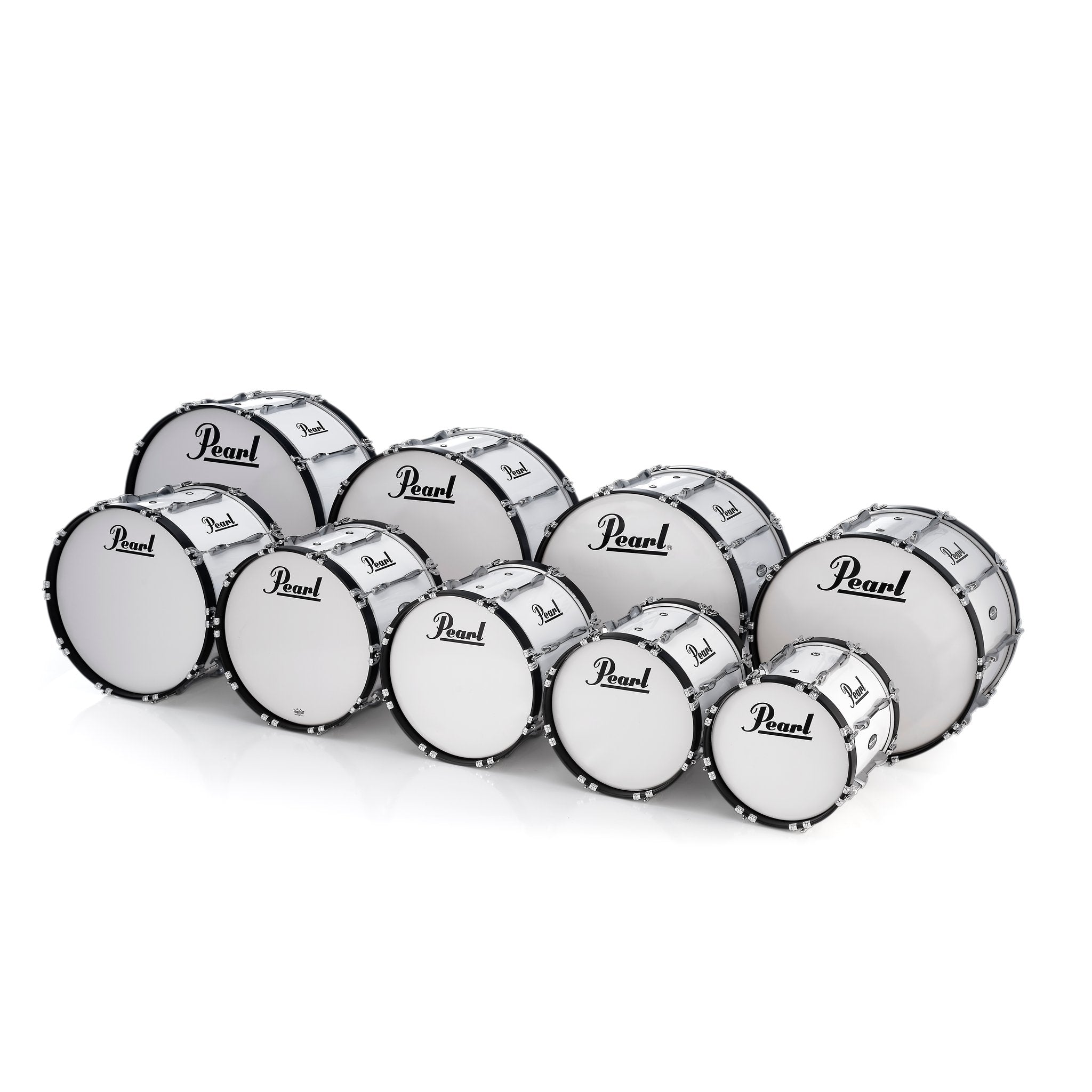 Pearl Finalist Birch Marching Bass Drum - 14" x 14" - Pure White - Image 10