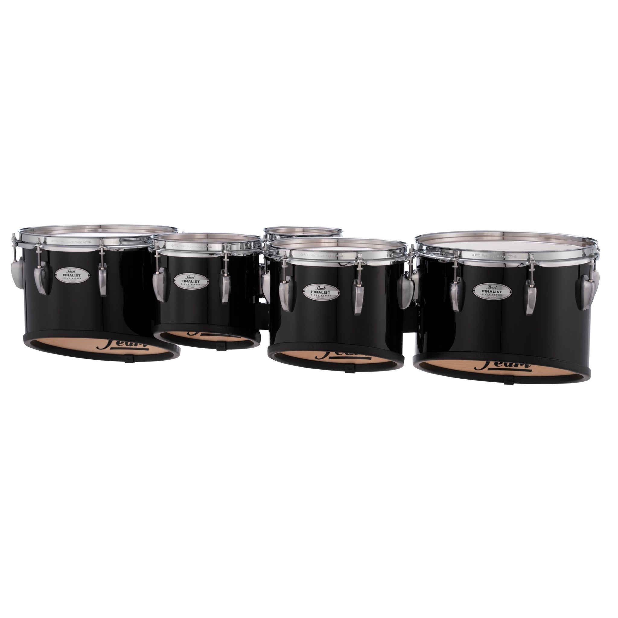 Pearl Finalist Birch Quint Marching Tenor Set - 6"/8"/10"/12"/13" - Midnight Black - Image 3