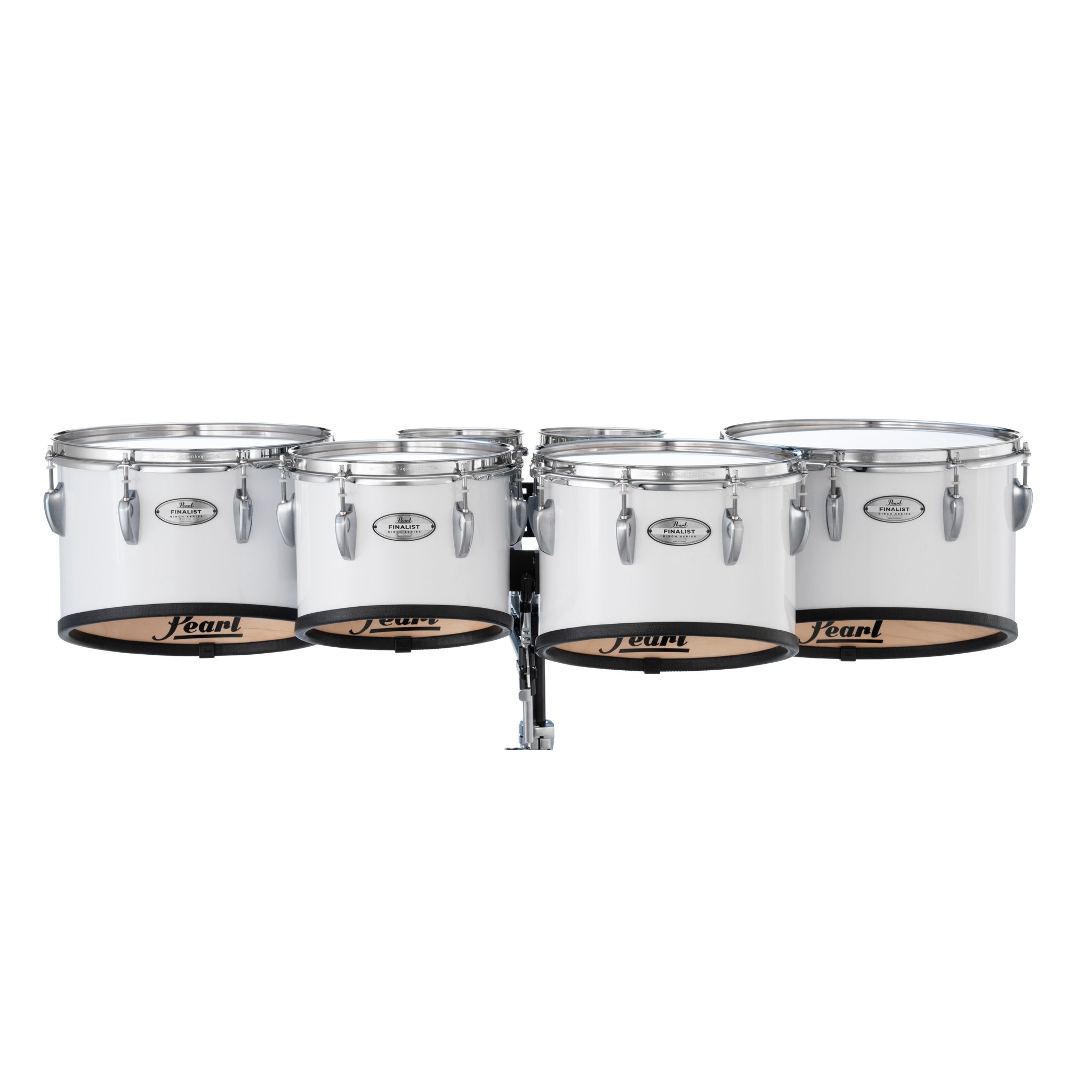 Pearl Finalist Birch Sextet Marching Tenor Set - 6"/8"/10"/12"/13"/14" - Pure White - Image 1