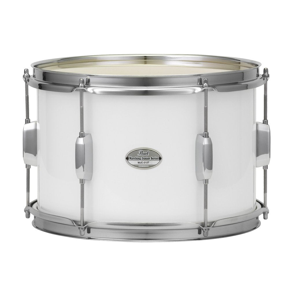Pearl Junior Marching Single Tenor with Carrier - 12" x 8" - White - Image 1
