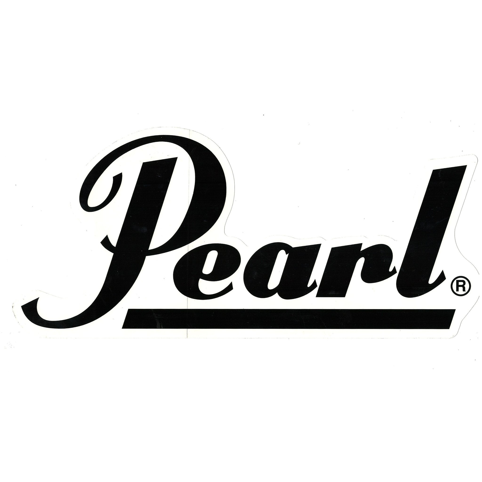 Pearl Logo Decal For Bass Drum Head - Black - 13"x5.5" phd1bmp