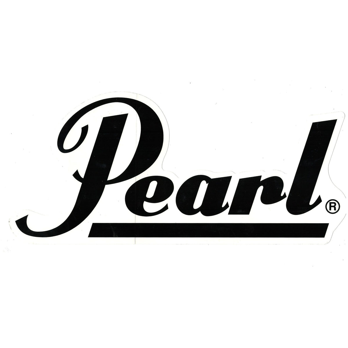 Pearl Logo Decal For Bass Drum Head - Black - 13"x5.5" phd1bmp