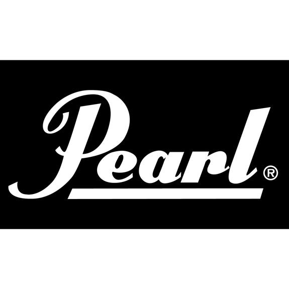 Pearl Logo Decal For Bass Drum Head - White - 13"x5.5"