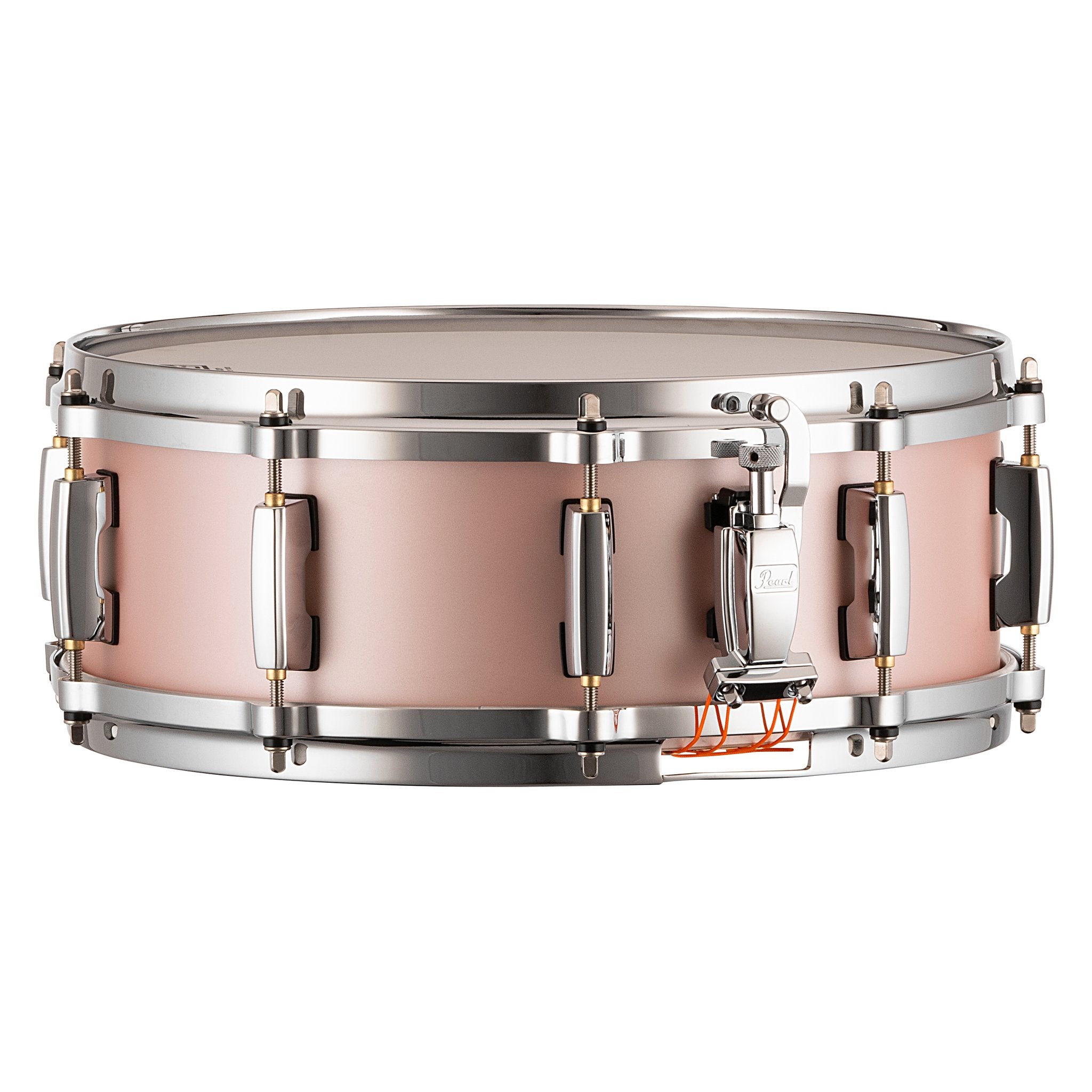Pearl Masters Maple/Gum Snare Drum - 14" x 5" - Satin Rose Gold - Image 2