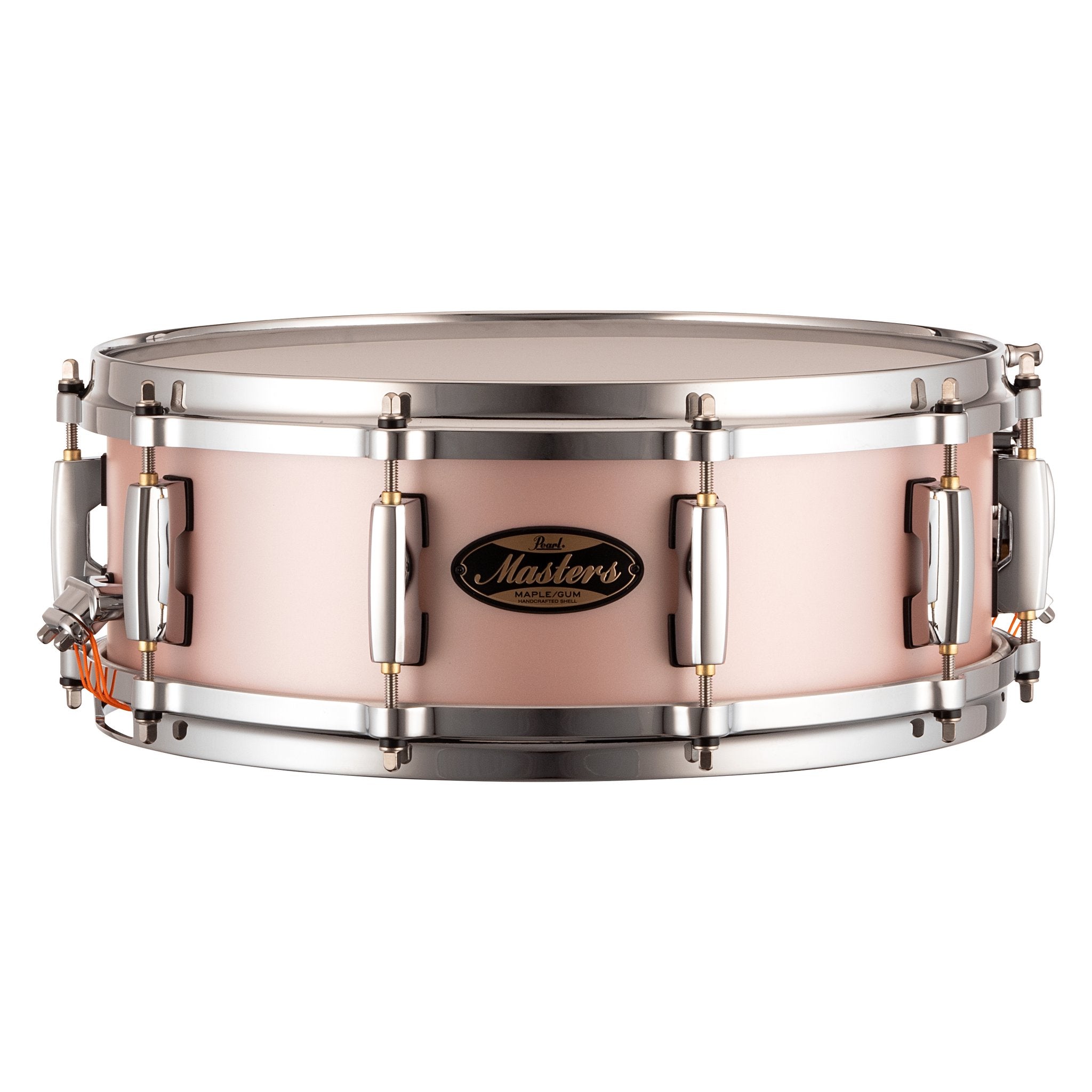 Pearl Masters Maple/Gum Snare Drum - 14" x 5" - Satin Rose Gold - Image 1
