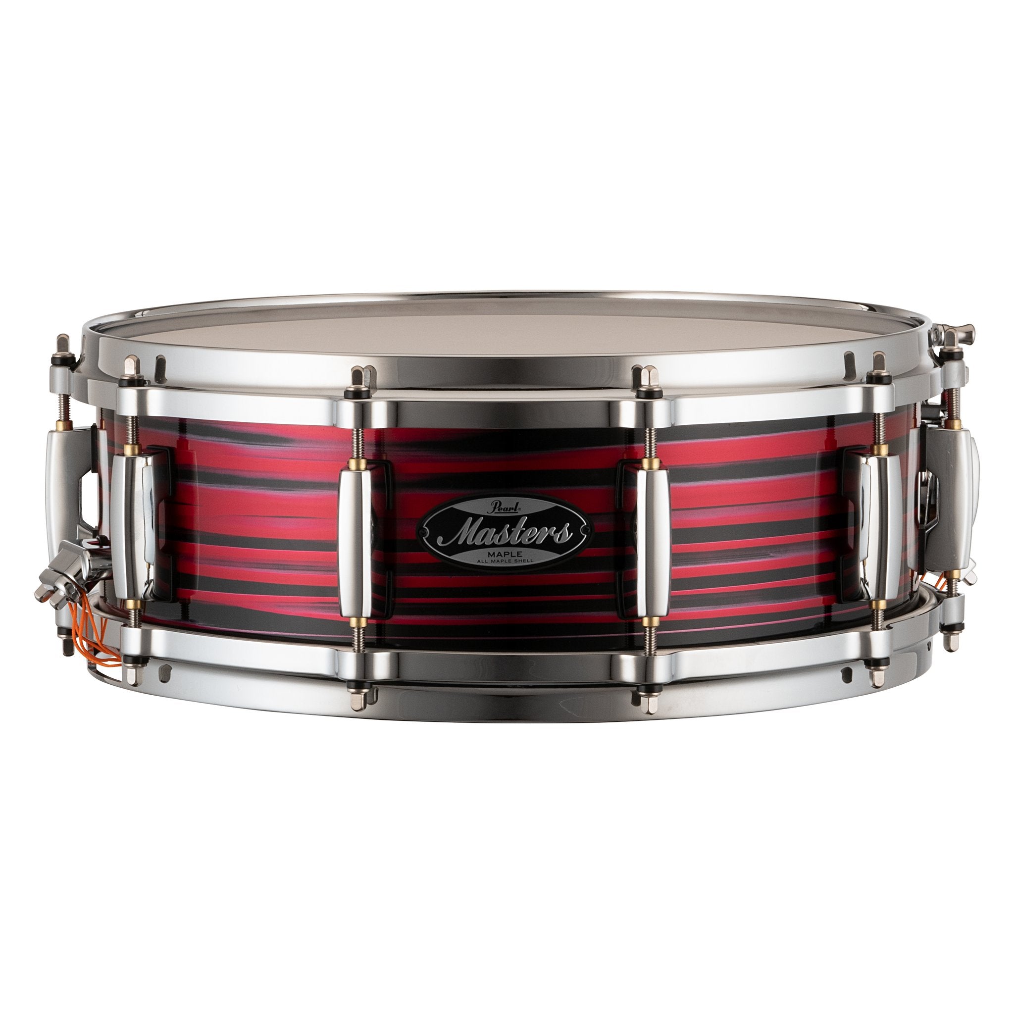 Pearl Masters Maple Snare Drum - 14" x 5" - Red Oyster Swirl - Image 1