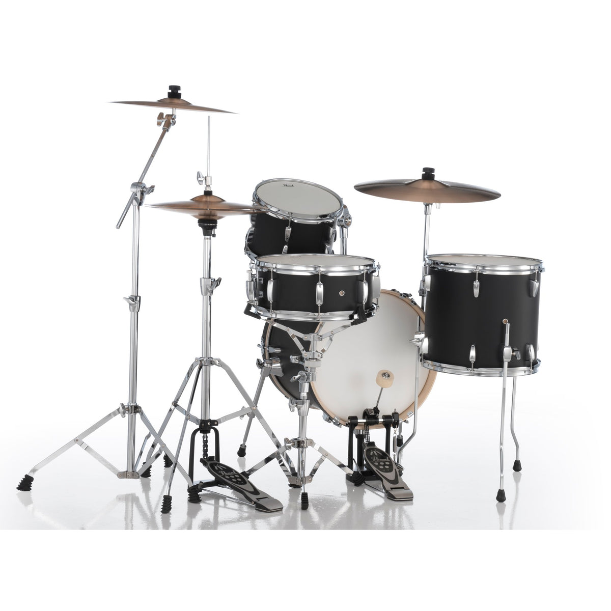 Pearl Midtown Black Drum Set Back View