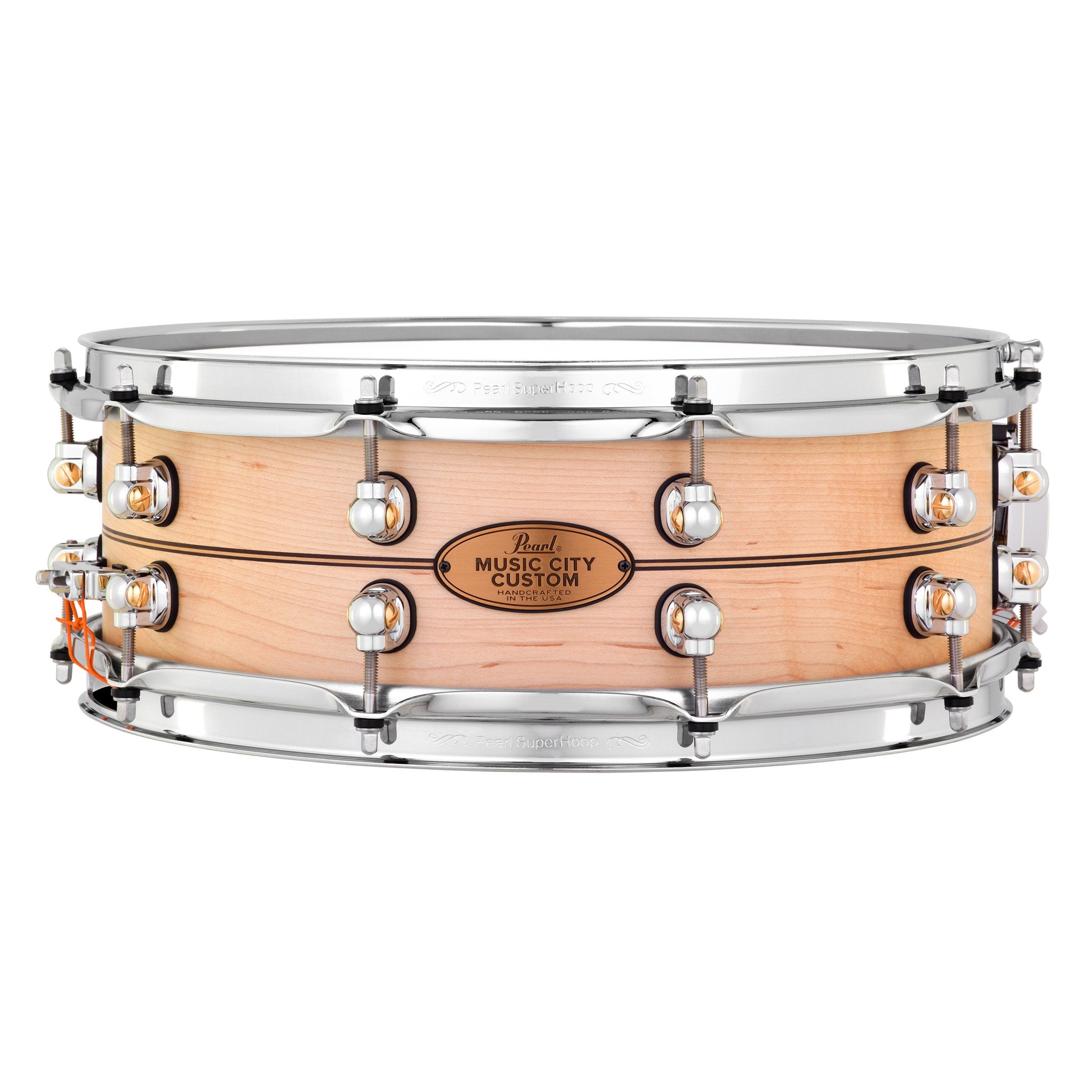 Pearl Music City Custom Solid Maple with Boxwood-Rose Inlay Snare Drum - 14x5 - Image 1