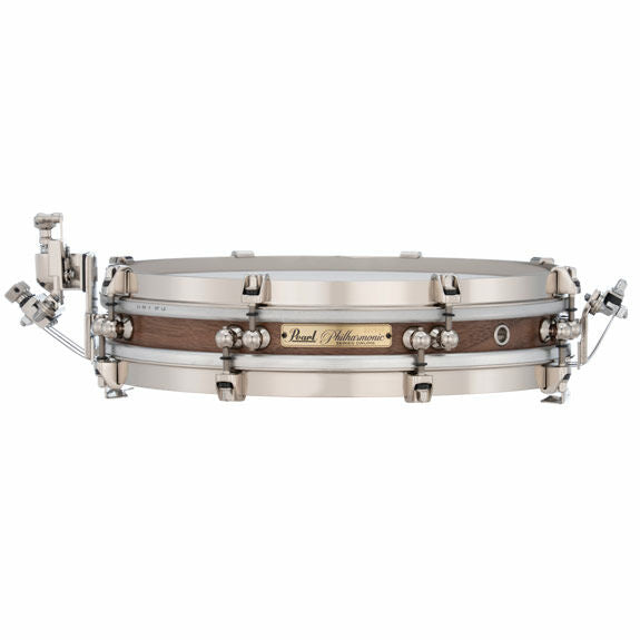 Pearl Philharmonic Concert Snare Drum - Pancake Solid Shell Walnut 13x2.5, Rounded Bearing Edges