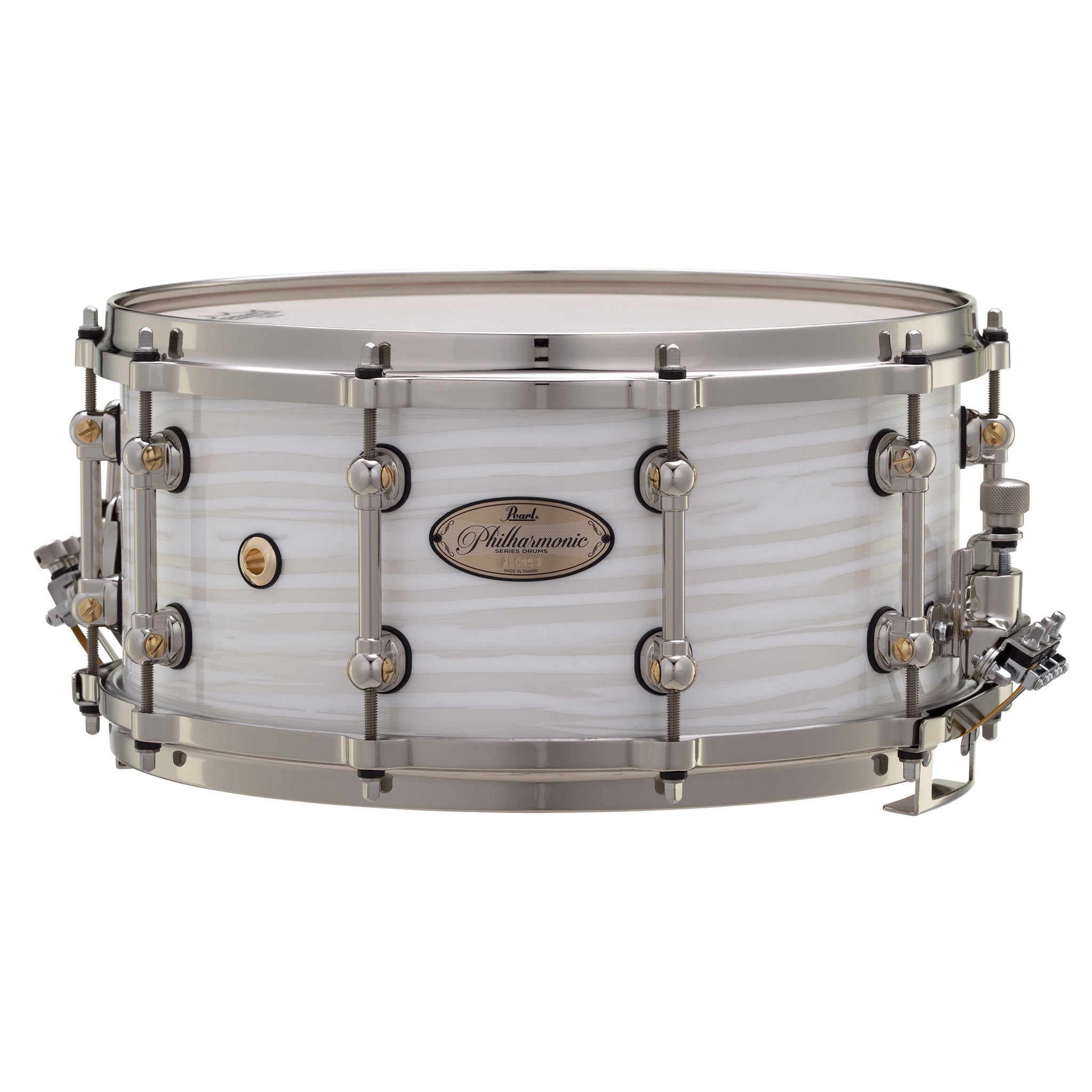 Pearl Philharmonic Maple Birch Concert Snare Drum Silver White Swirl - 14x6.5 - Image 1